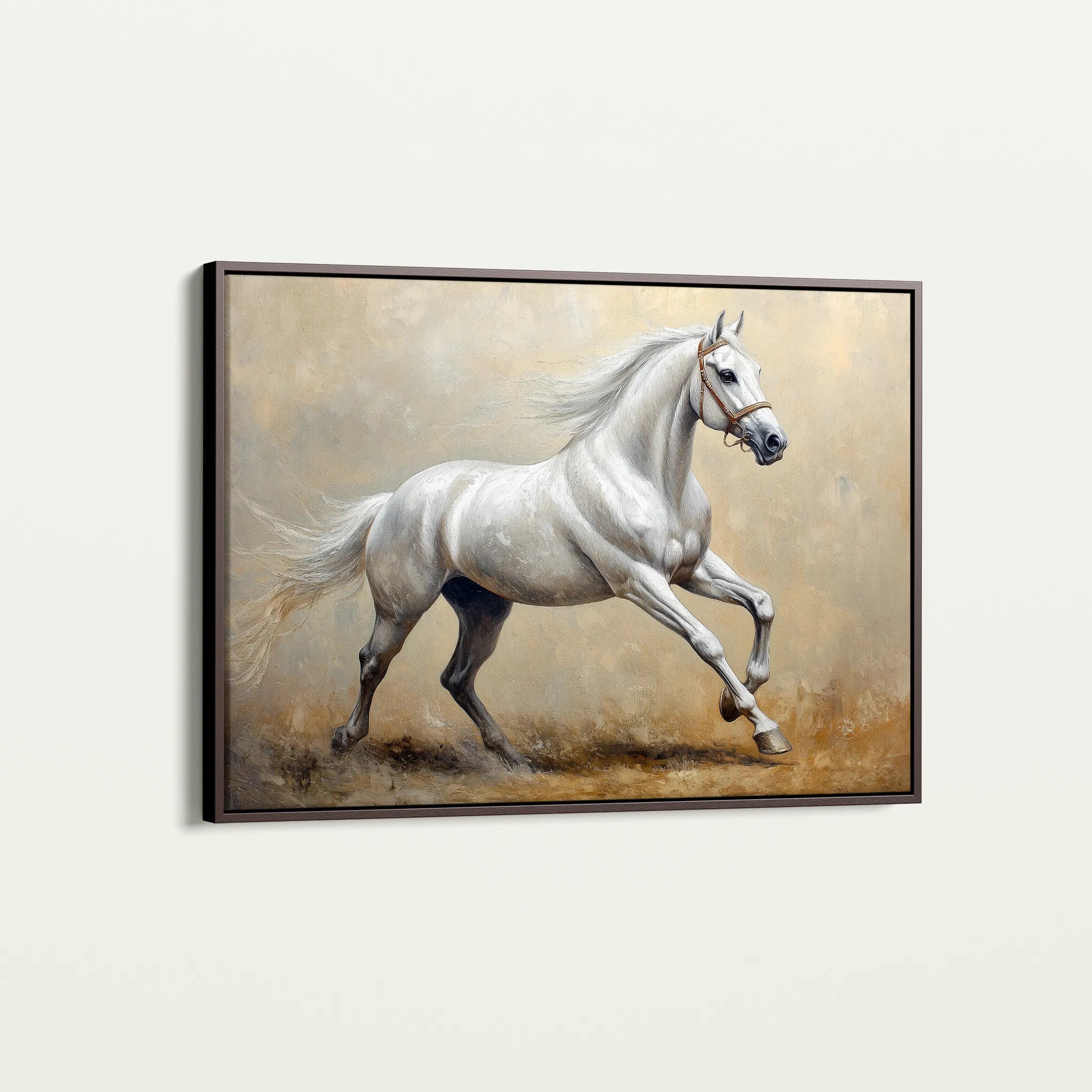 Horses 109 Canvas Art 18" x 24" / 45 x 60 cm / Black