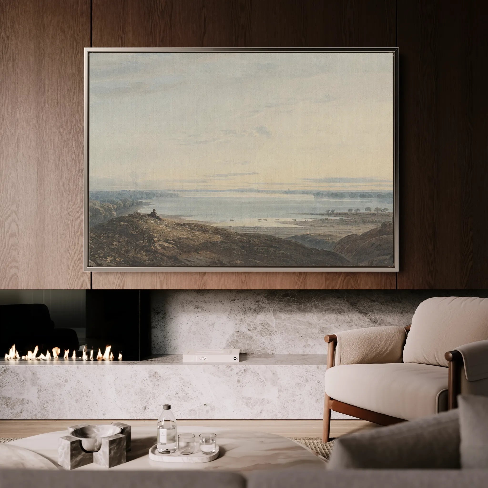 Landscape 109 Canvas Art 18" x 24" / 45 x 60 cm / Black