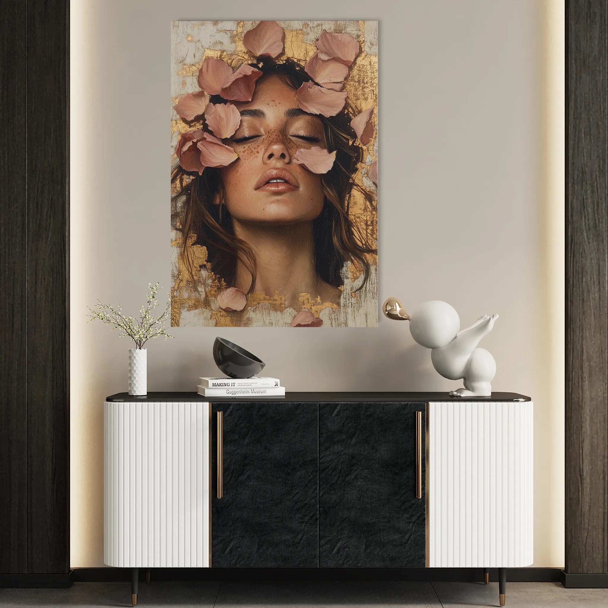 Portrait 109 Canvas Art 18" x 24" / 45 x 60 cm / Black