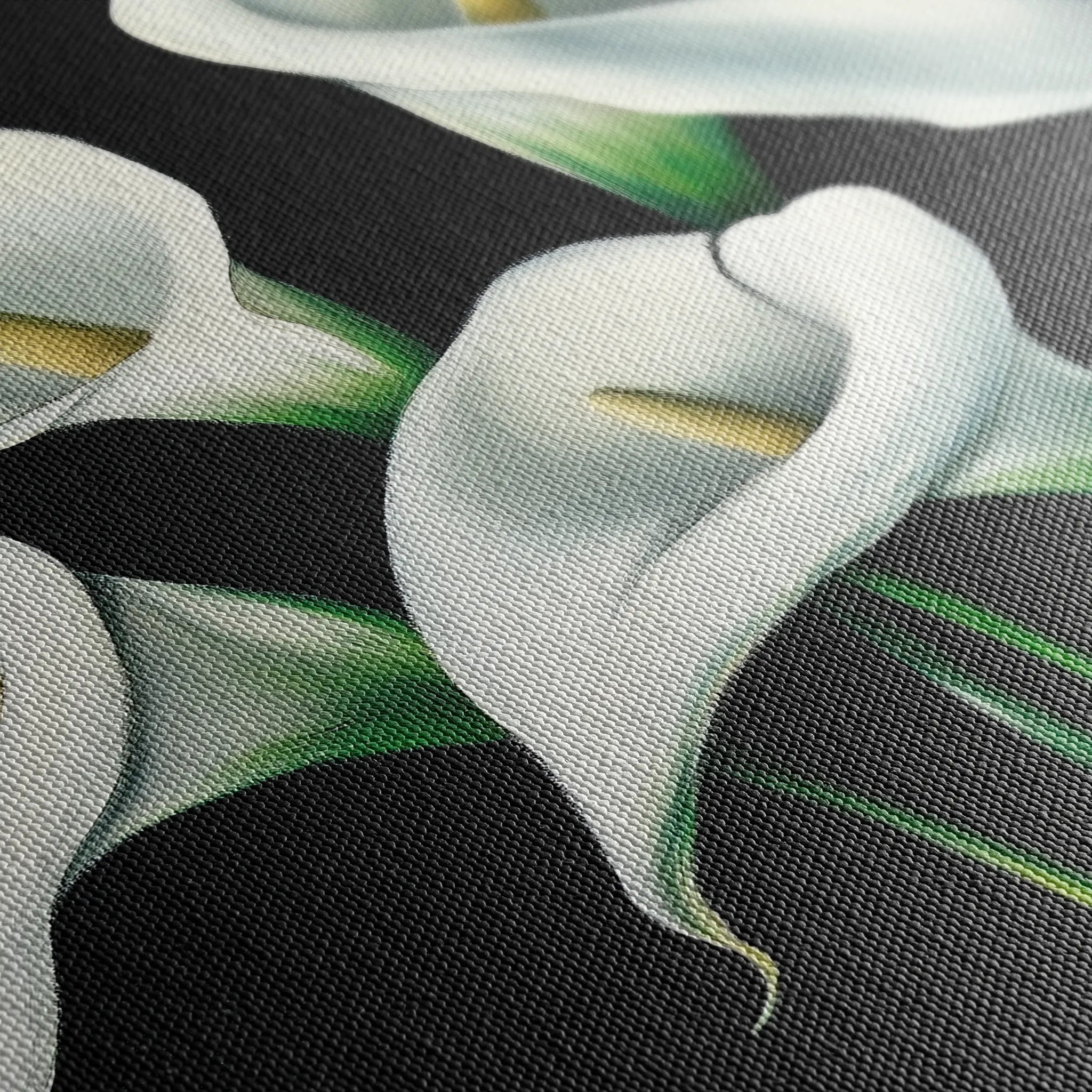 Floral 1091 Canvas Art 18" x 24" / 45 x 60 cm / Black