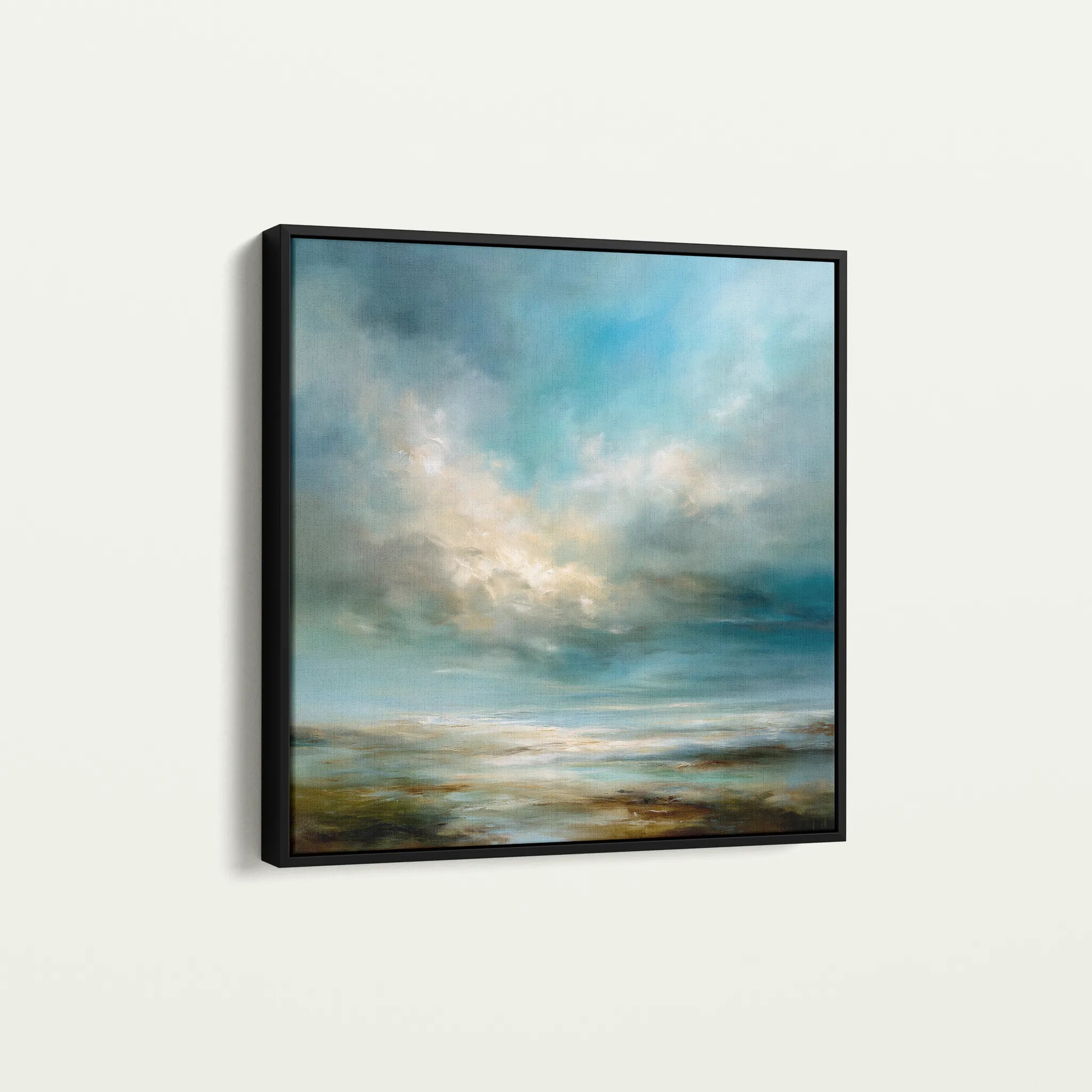 Abstract 1092 Canvas Art 16" x 16" / 40 x 40 cm / Black