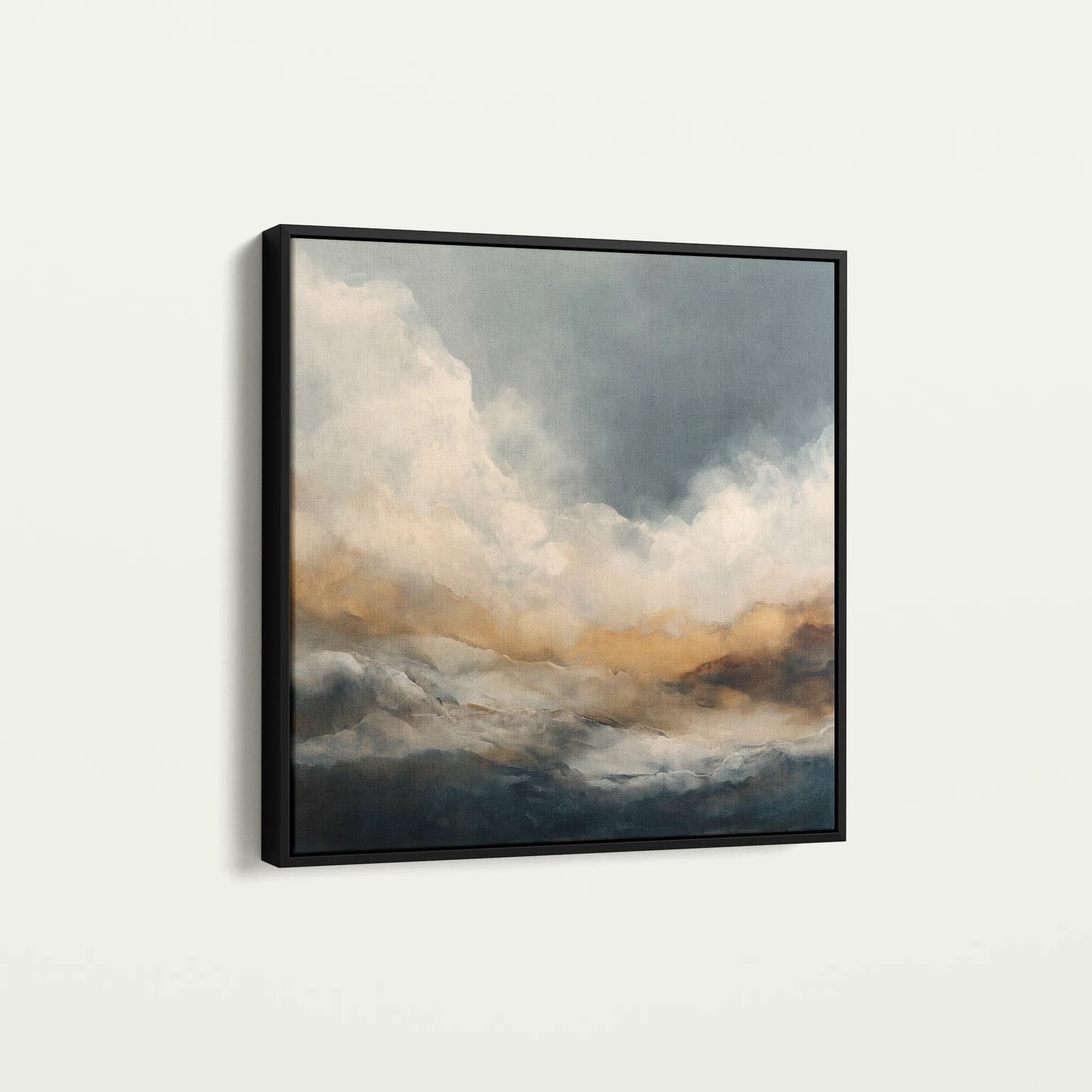 Abstract 1096 Canvas Art 16" x 16" / 40 x 40 cm / Black
