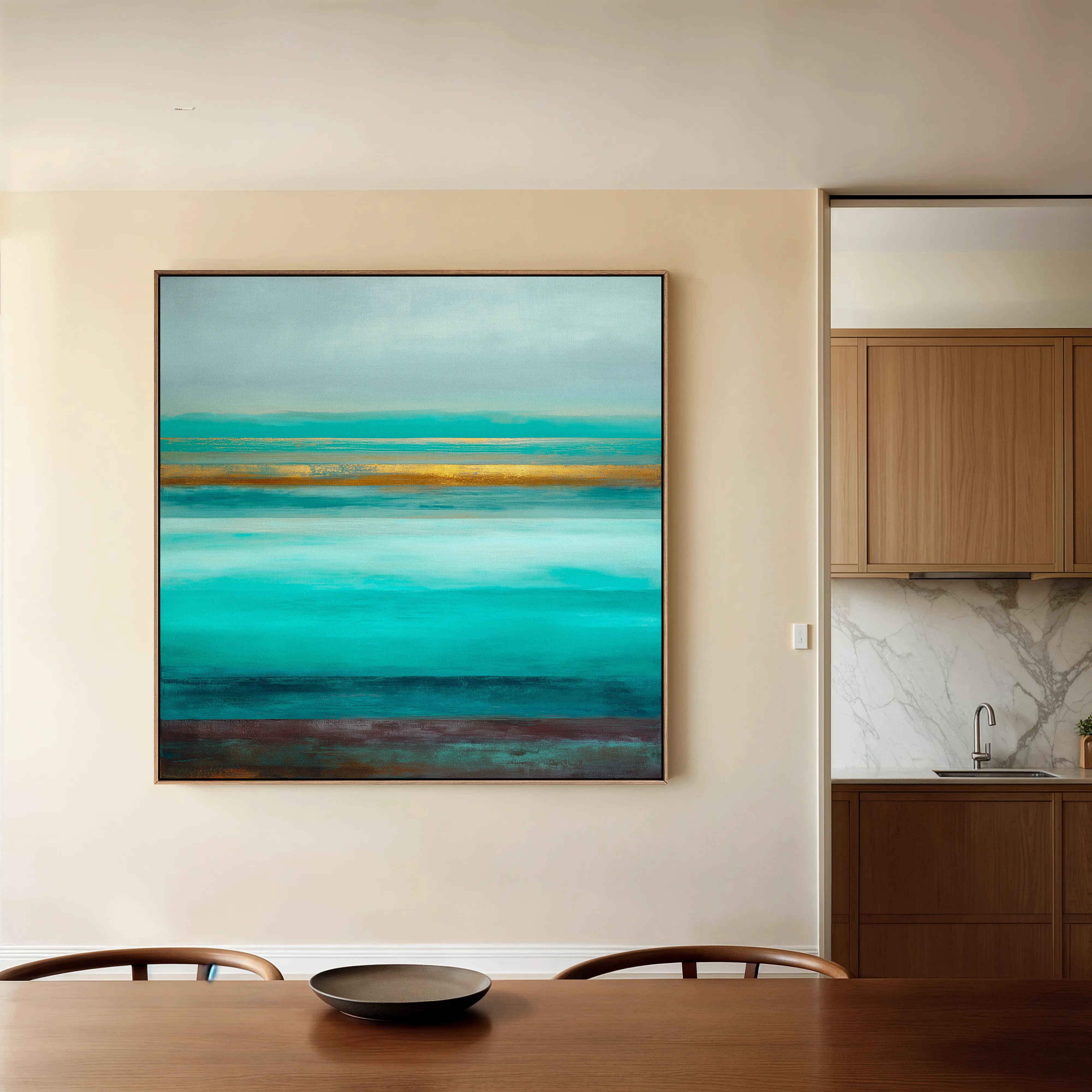 Abstract 1099 Canvas Art 16" x 16" / 40 x 40 cm / Black