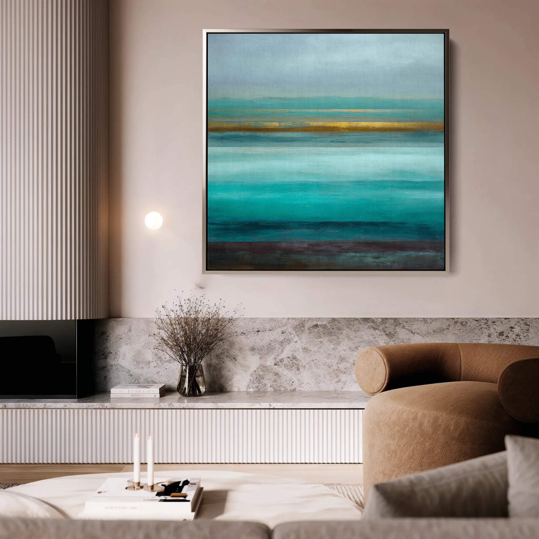 Abstract 1099 Canvas Art 16" x 16" / 40 x 40 cm / Black