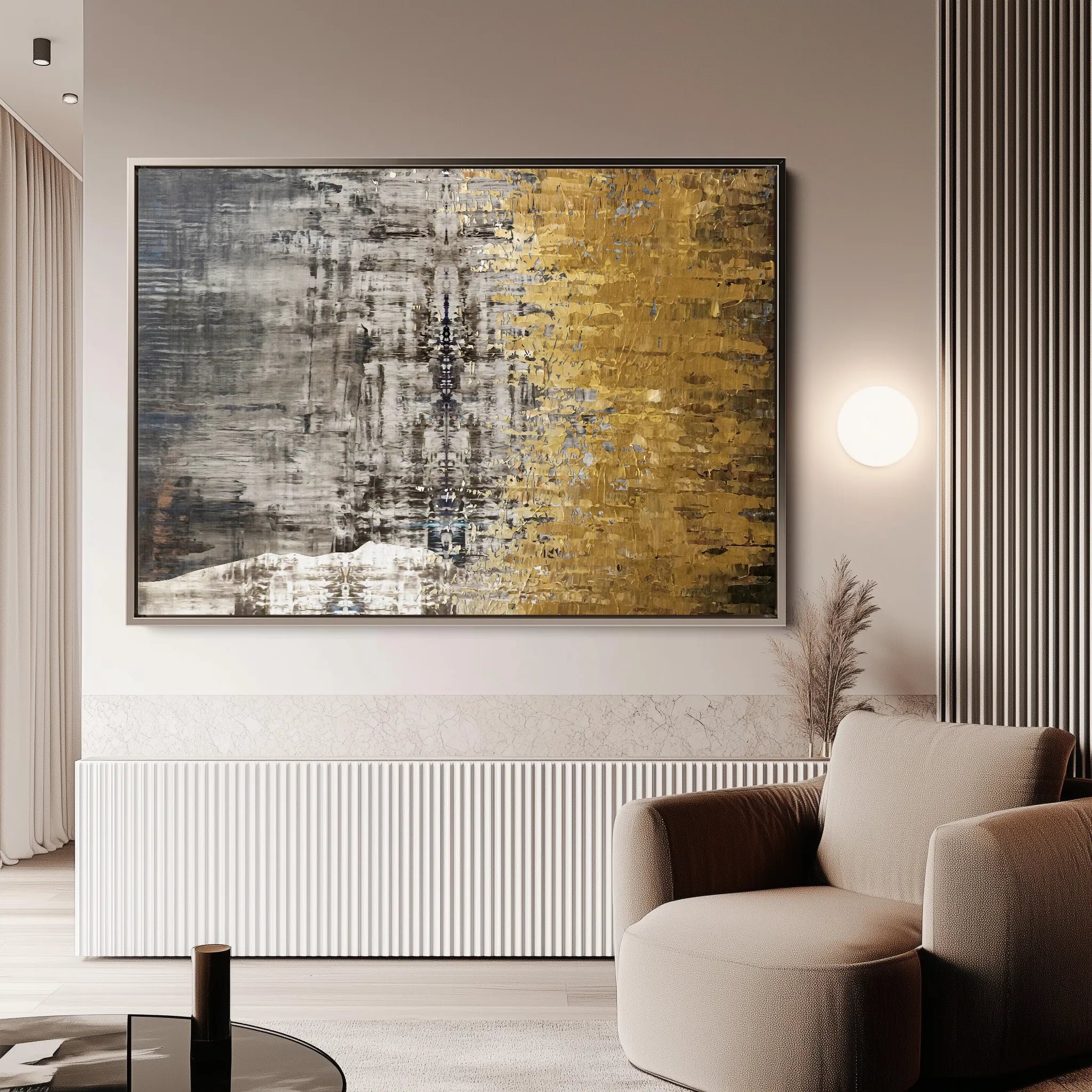 Abstract 110 Canvas Art 18" x 24" / 45 x 60 cm / Black
