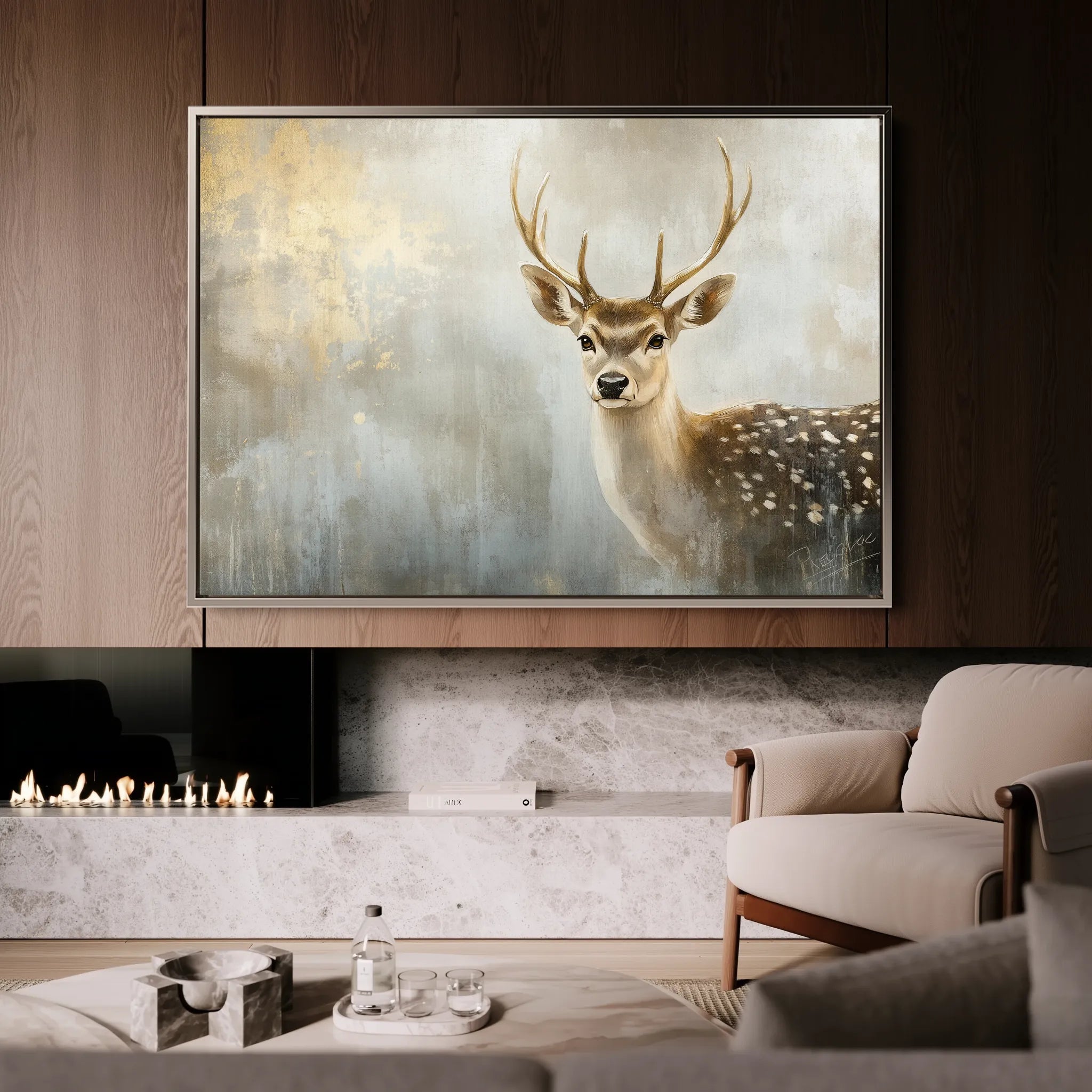 Animals 110 Canvas Art 18" x 24" / 45 x 60 cm / Black