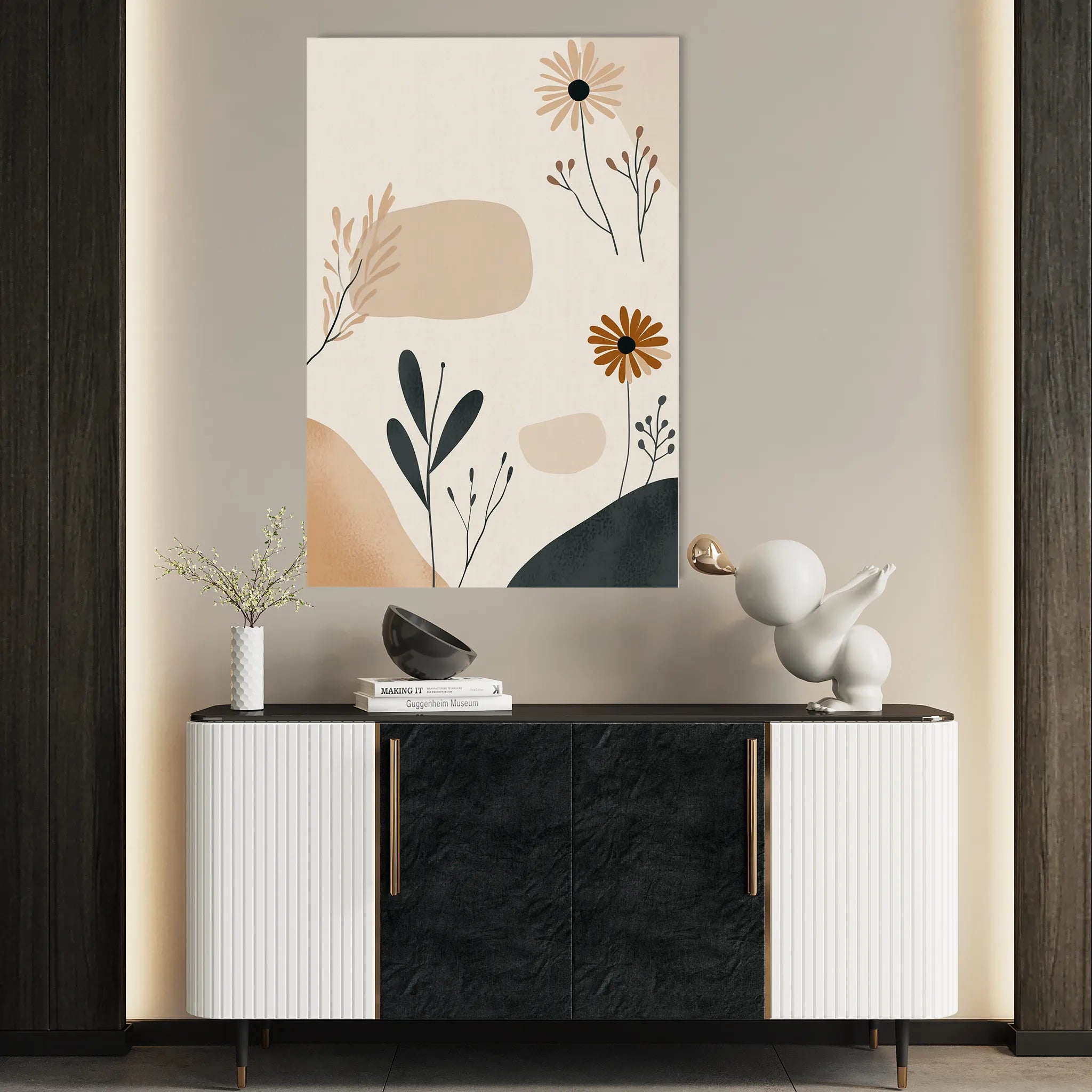 Boho 110 Canvas Art 18" x 24" / 45 x 60 cm / Black