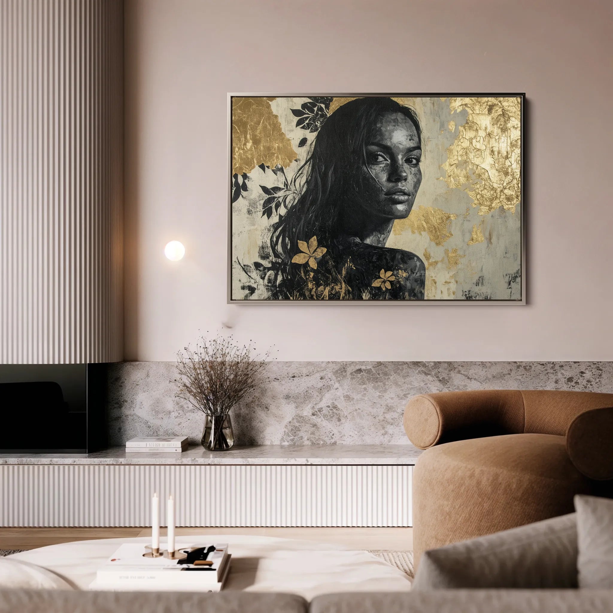 Portrait 110 Canvas Art 18" x 24" / 45 x 60 cm / Black