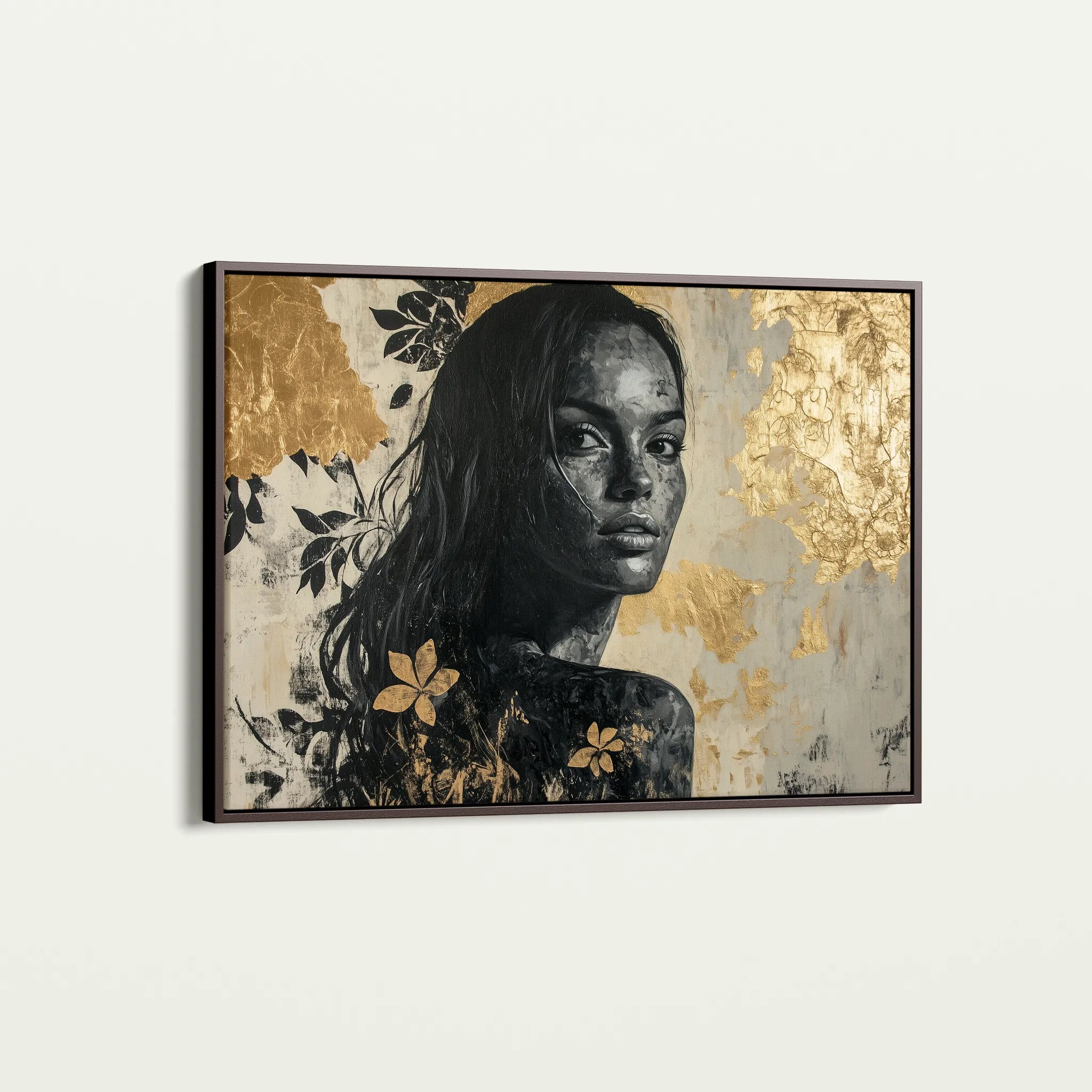 Portrait 110 Canvas Art 18" x 24" / 45 x 60 cm / Black