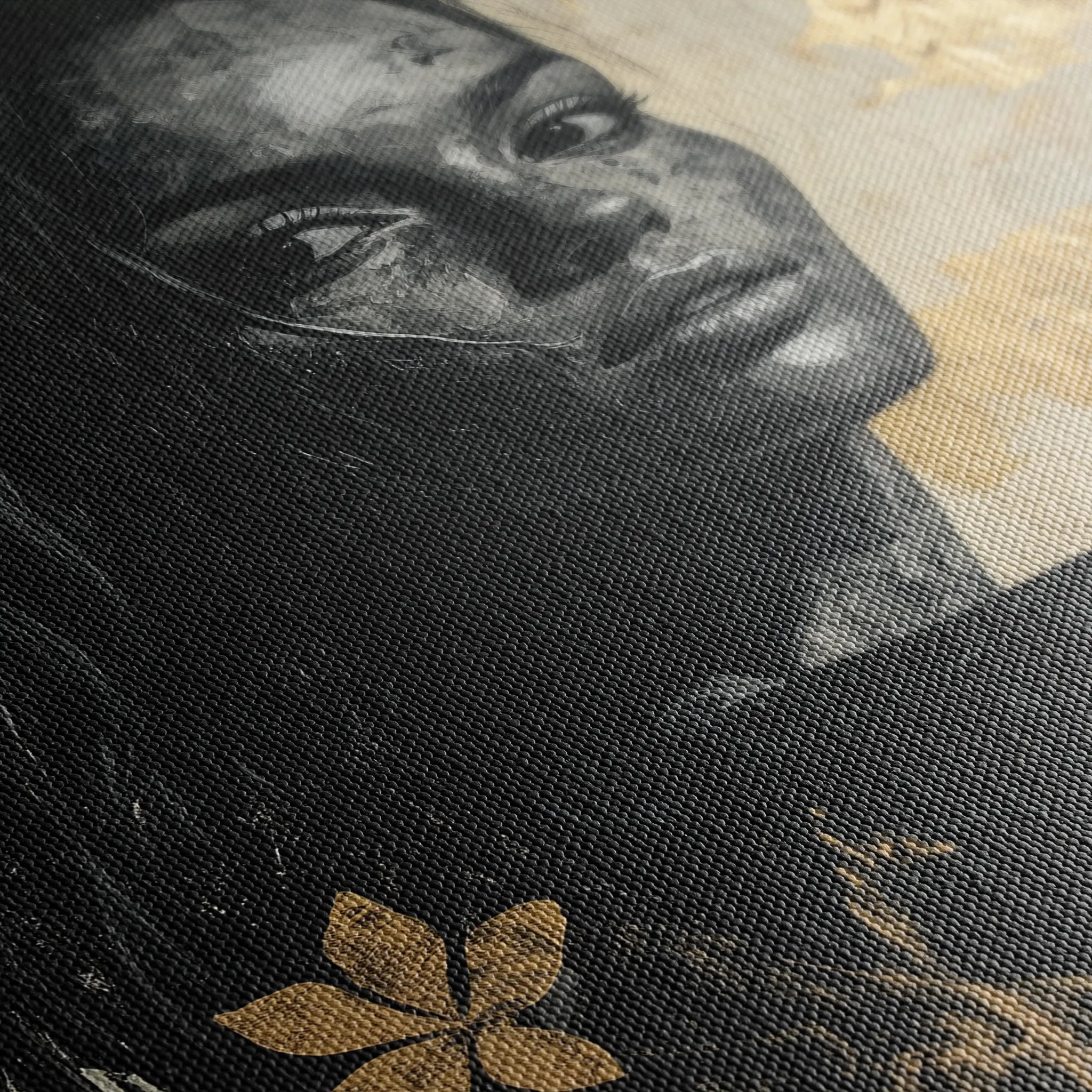 Portrait 110 Canvas Art 18" x 24" / 45 x 60 cm / Black