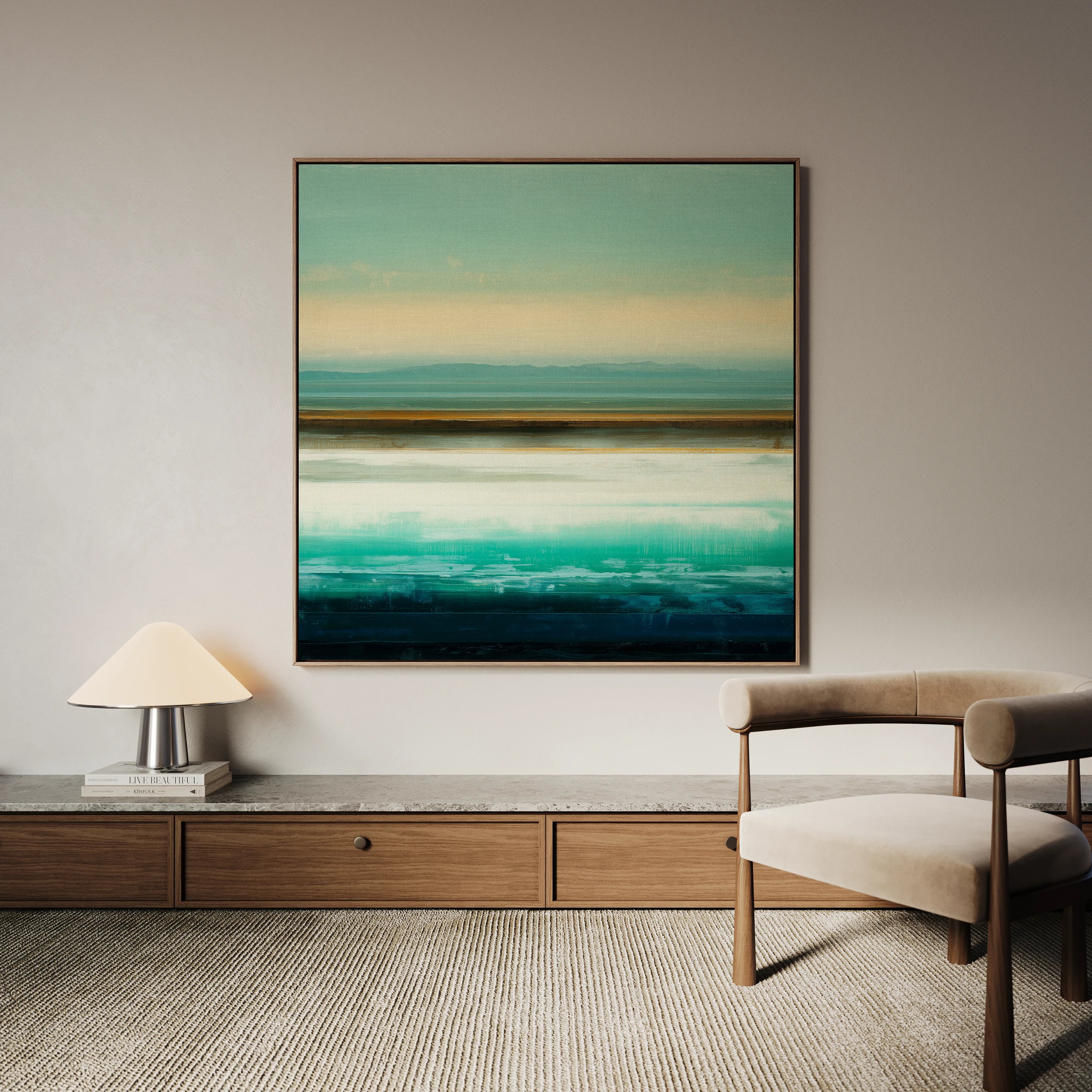 Abstract 1100 Canvas Art 16" x 16" / 40 x 40 cm / Black