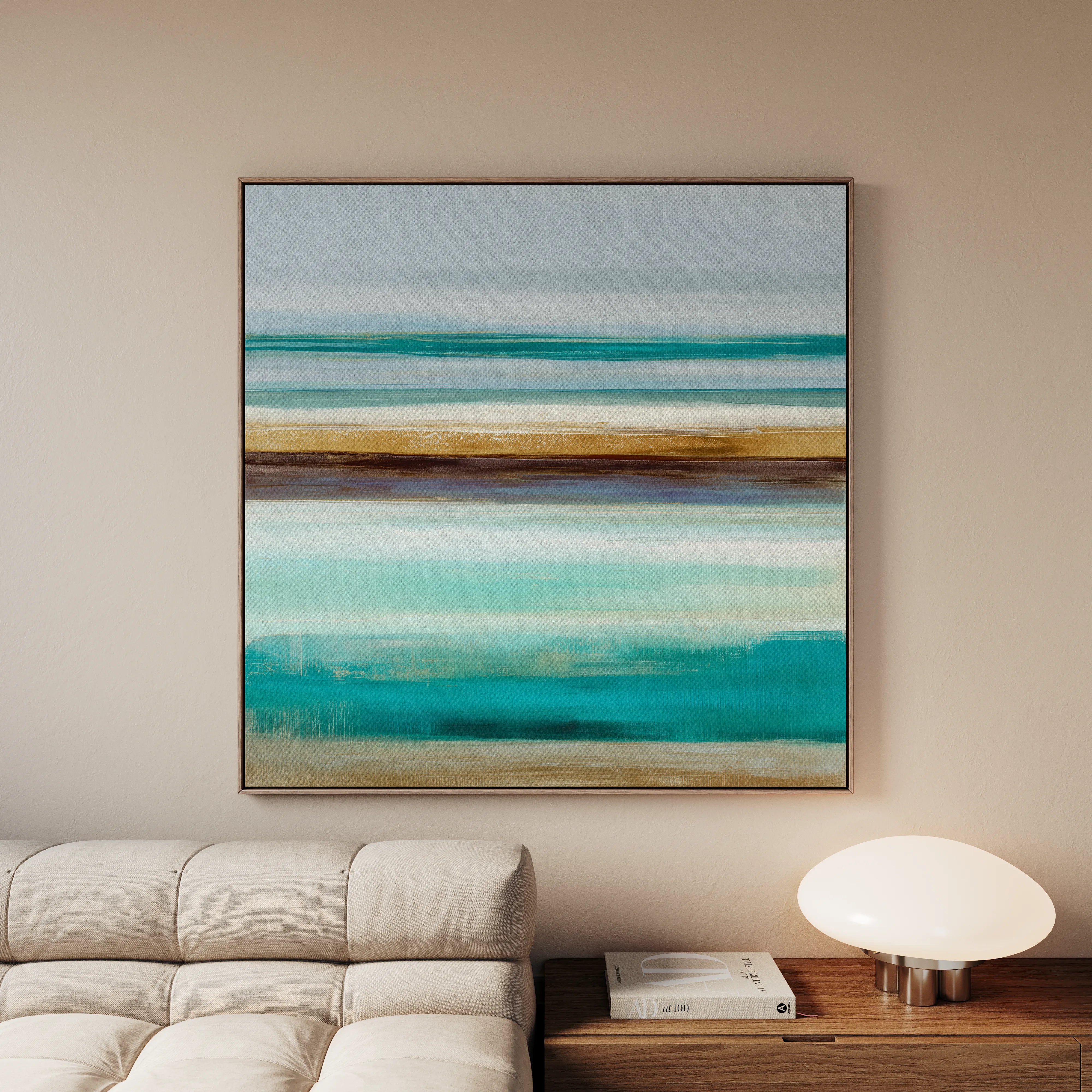 Abstract 1101 Canvas Art 16" x 16" / 40 x 40 cm / Black