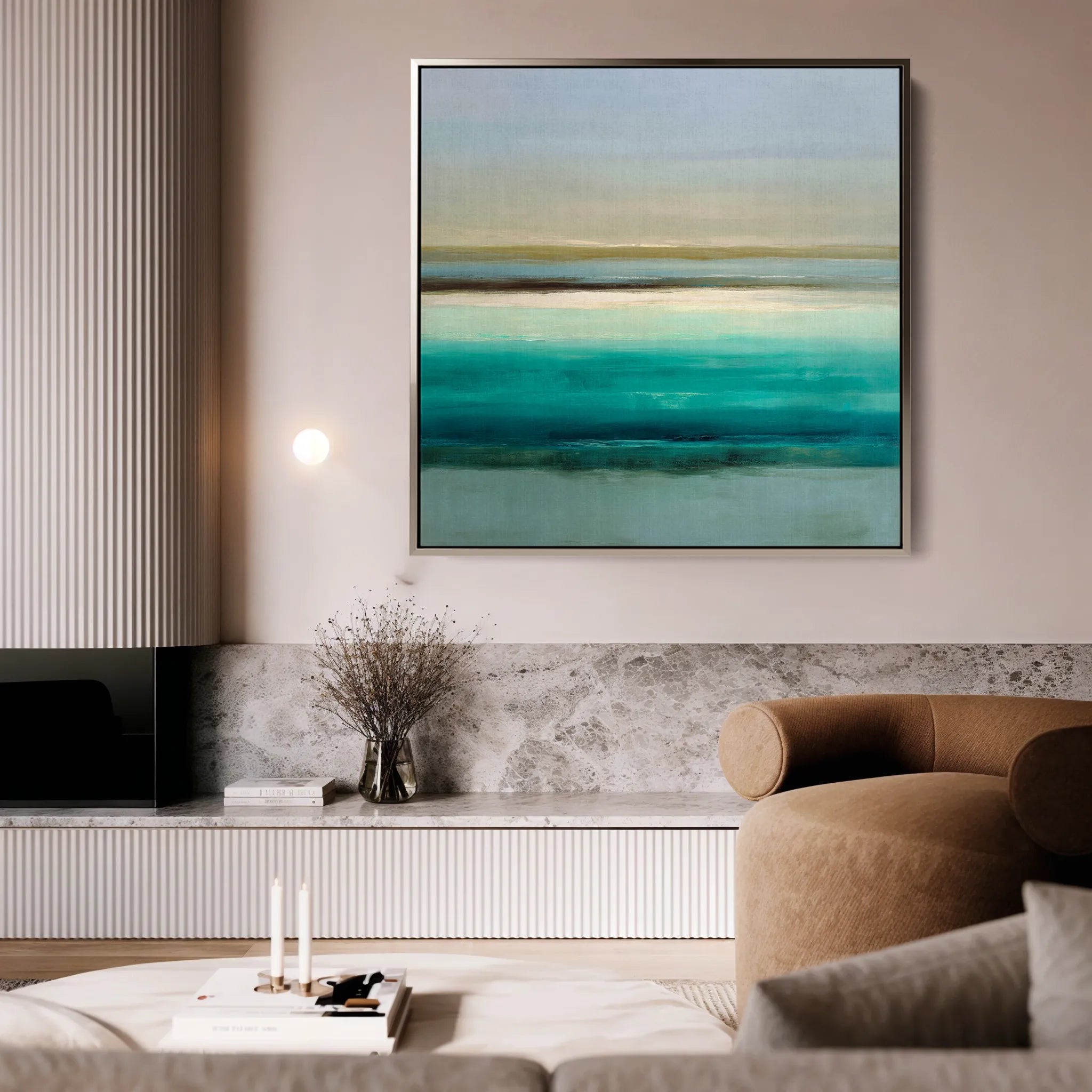 Abstract 1102 Canvas Art 16" x 16" / 40 x 40 cm / Black