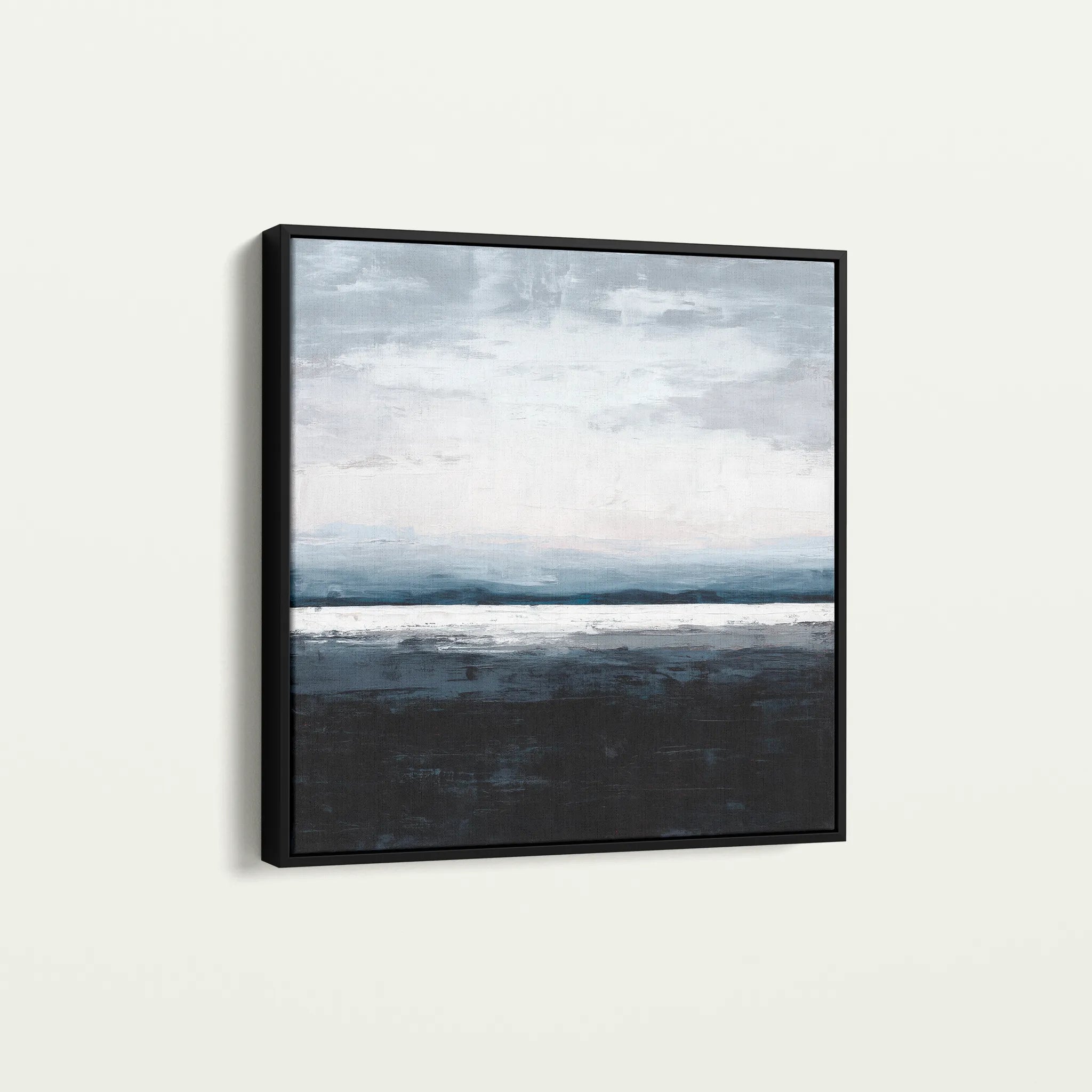 Abstract 1104 Canvas Art 16" x 16" / 40 x 40 cm / Black