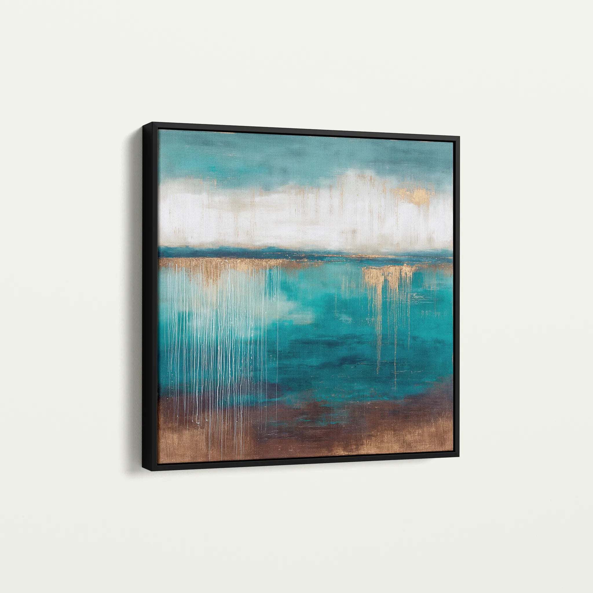 Abstract 1106 Canvas Art 16" x 16" / 40 x 40 cm / Black