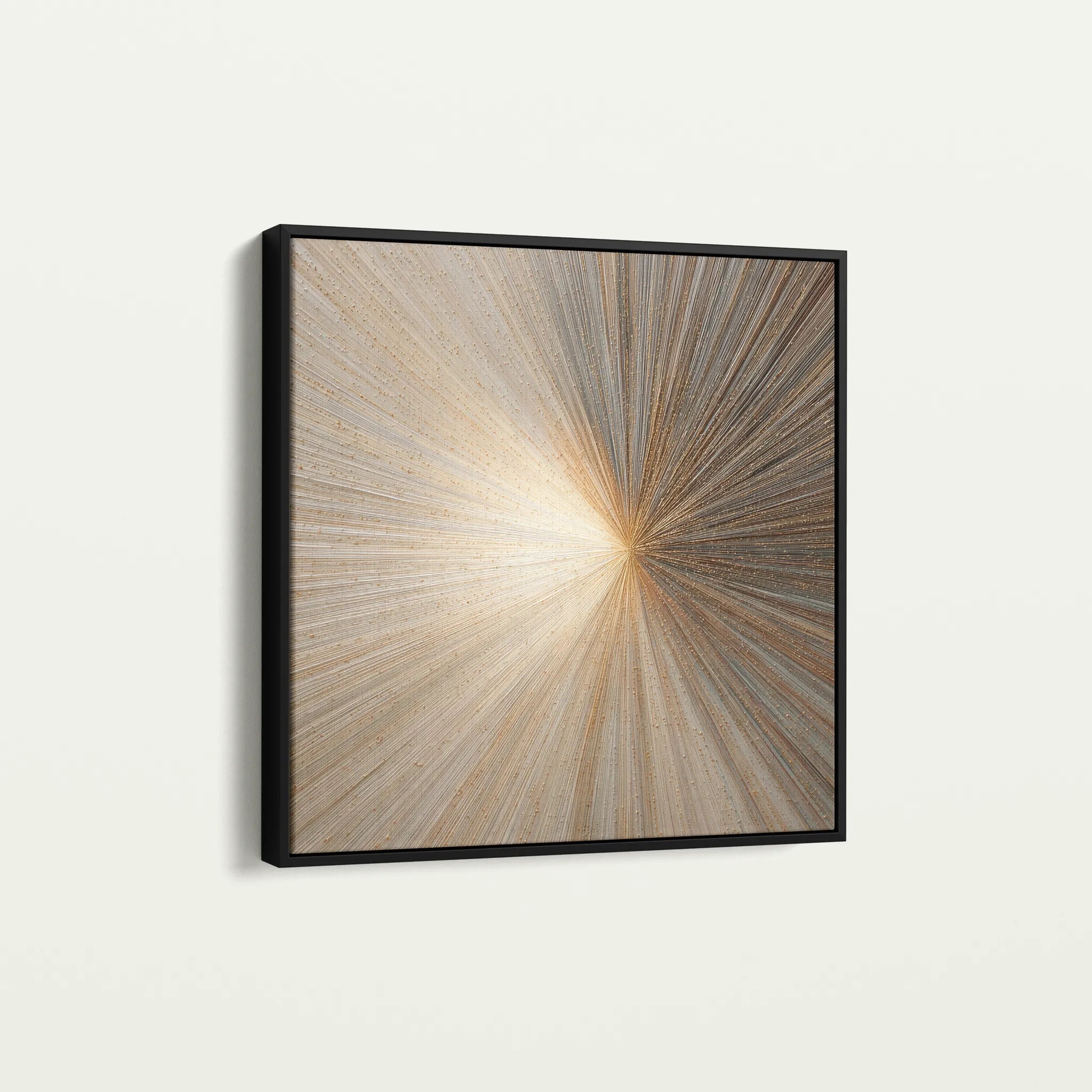 Abstract 1108 Canvas Art 16" x 16" / 40 x 40 cm / Black