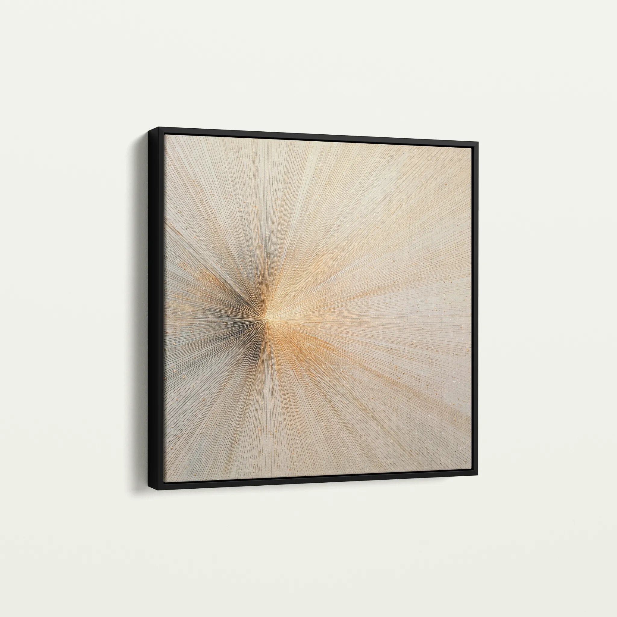 Abstract 1109 Canvas Art 16" x 16" / 40 x 40 cm / Black