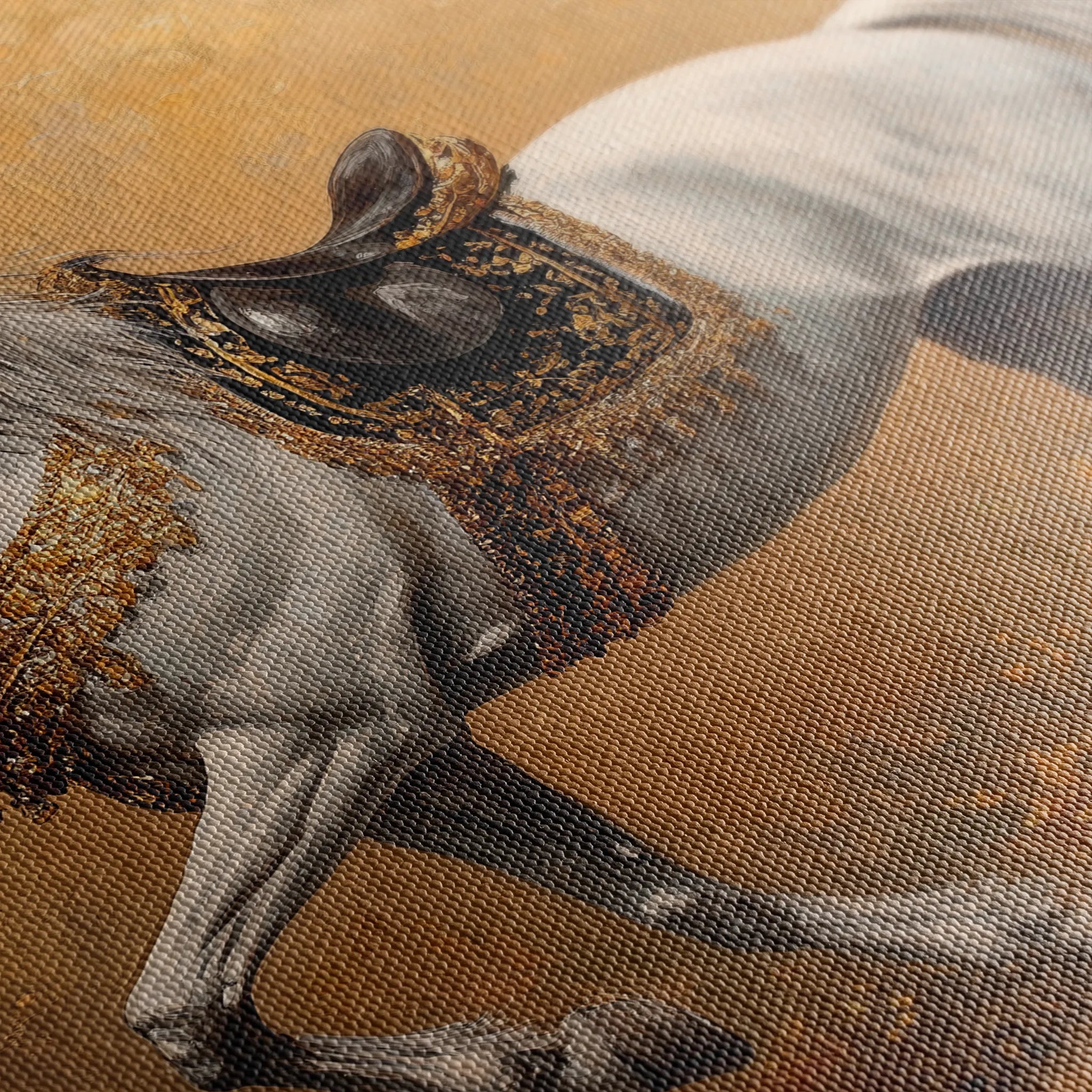 Horses 111 Canvas Art 18" x 24" / 45 x 60 cm / Black