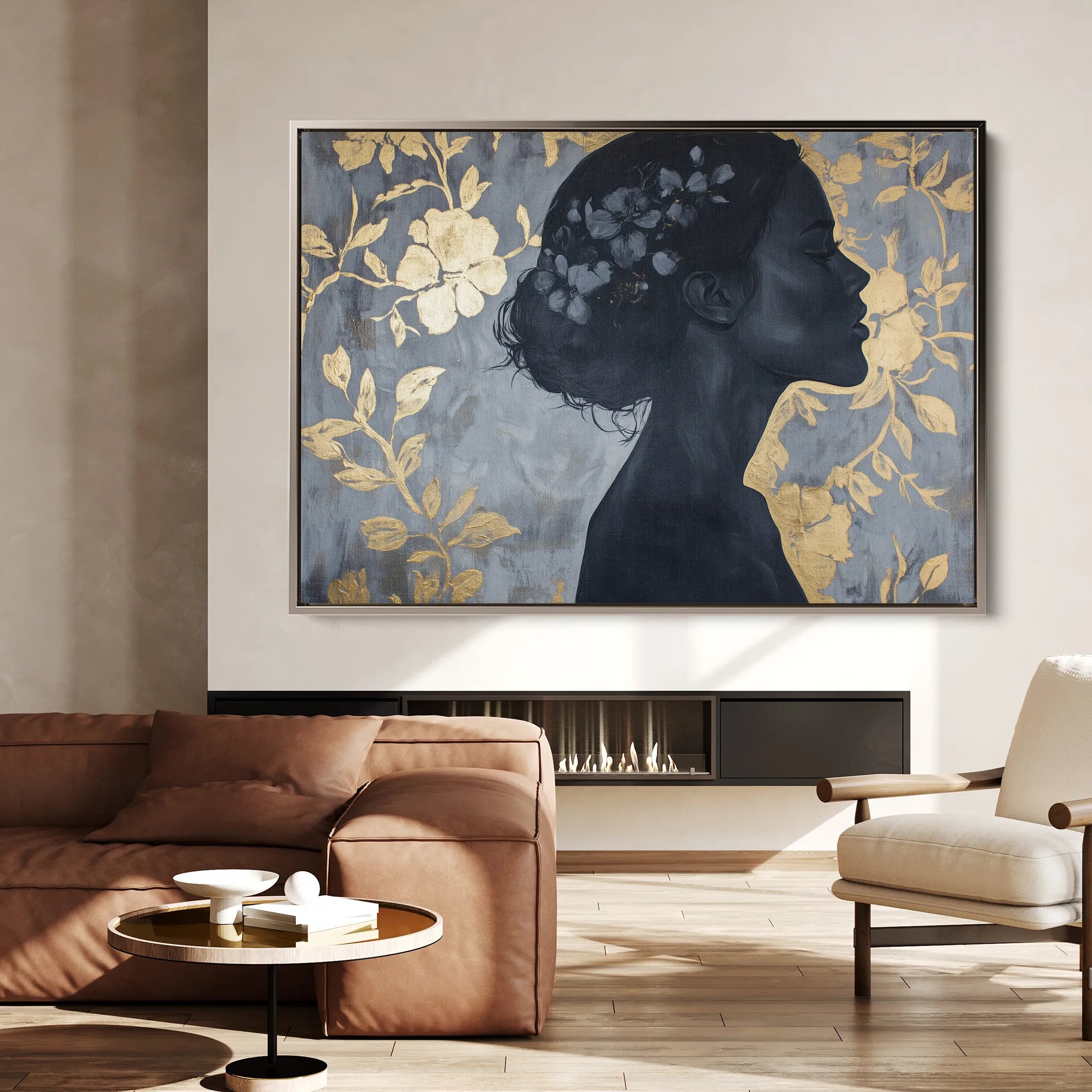 Portrait 111 Canvas Art 18" x 24" / 45 x 60 cm / Black