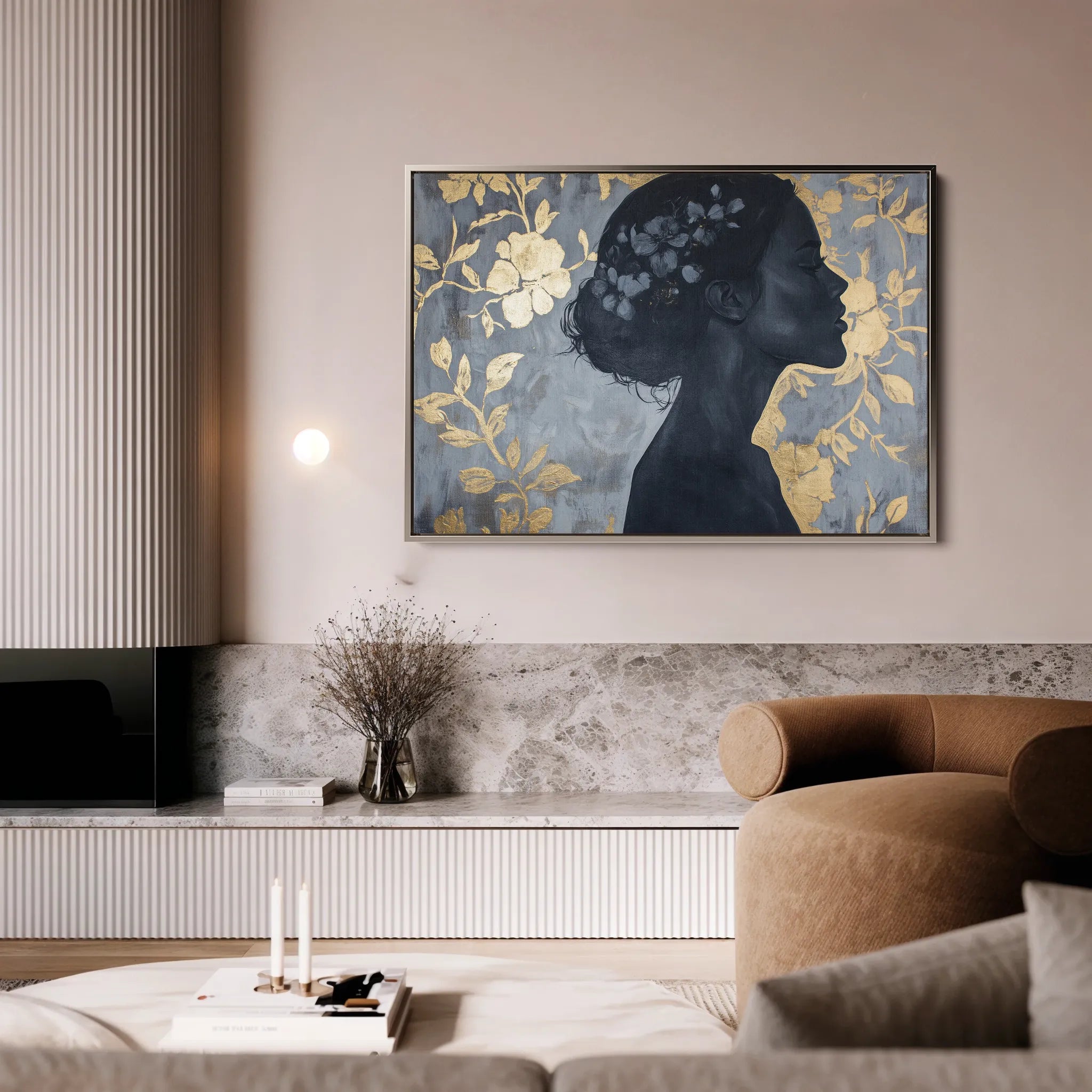 Portrait 111 Canvas Art 18" x 24" / 45 x 60 cm / Black