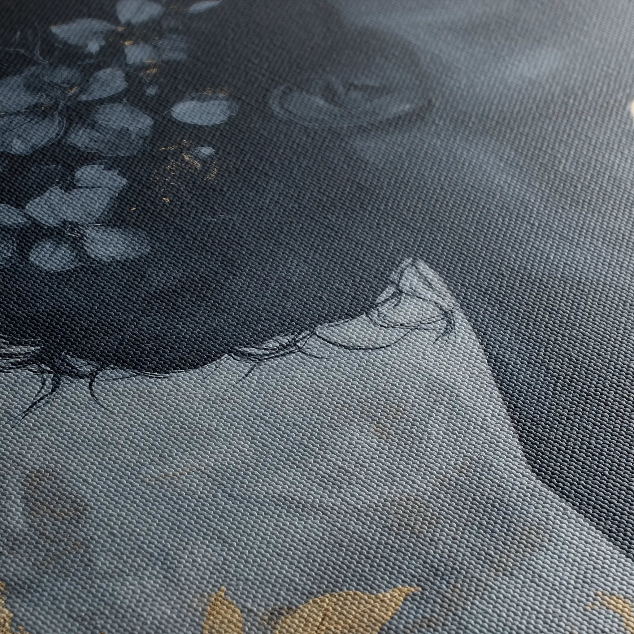 Portrait 111 Canvas Art 18" x 24" / 45 x 60 cm / Black