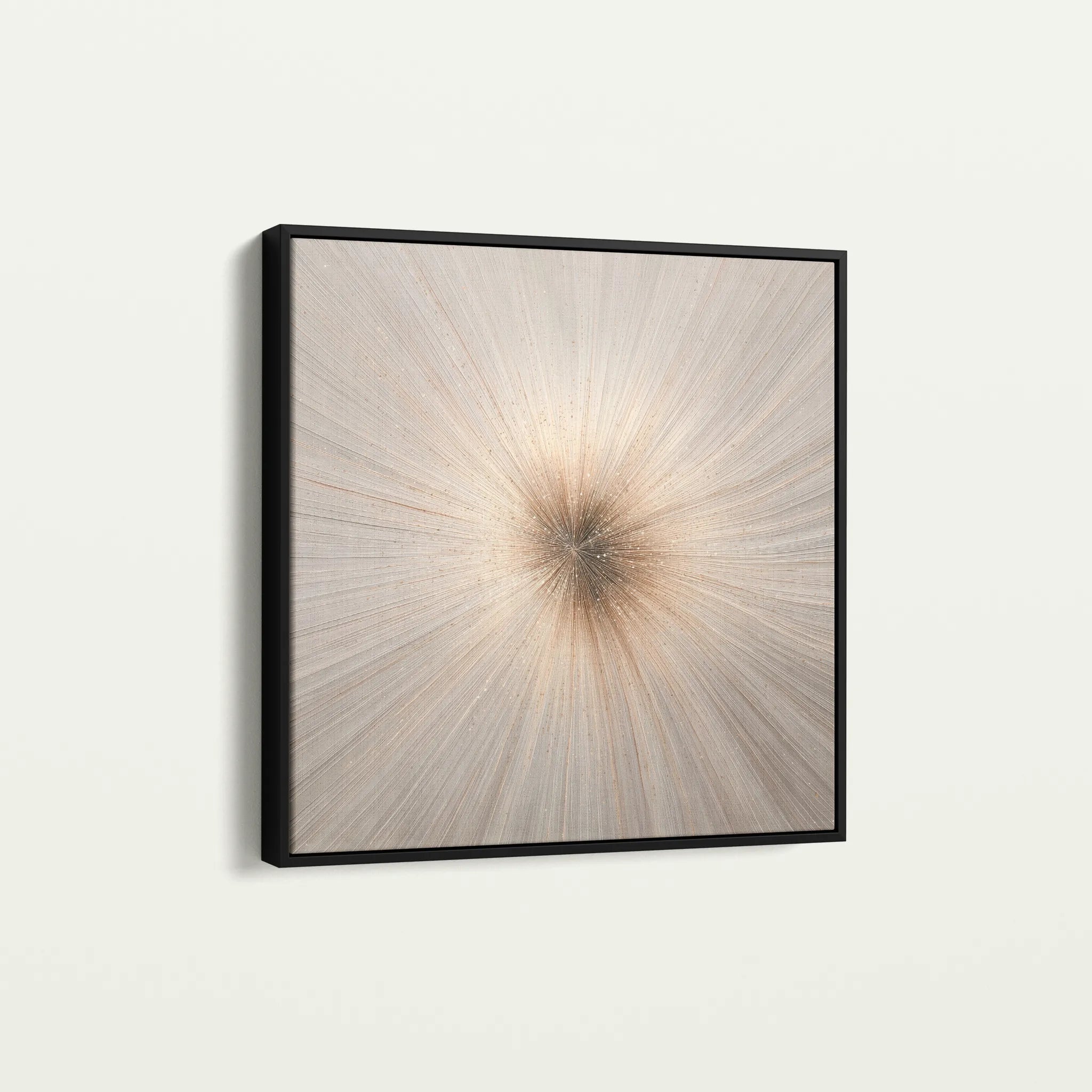 Abstract 1110 Canvas Art 16" x 16" / 40 x 40 cm / Black