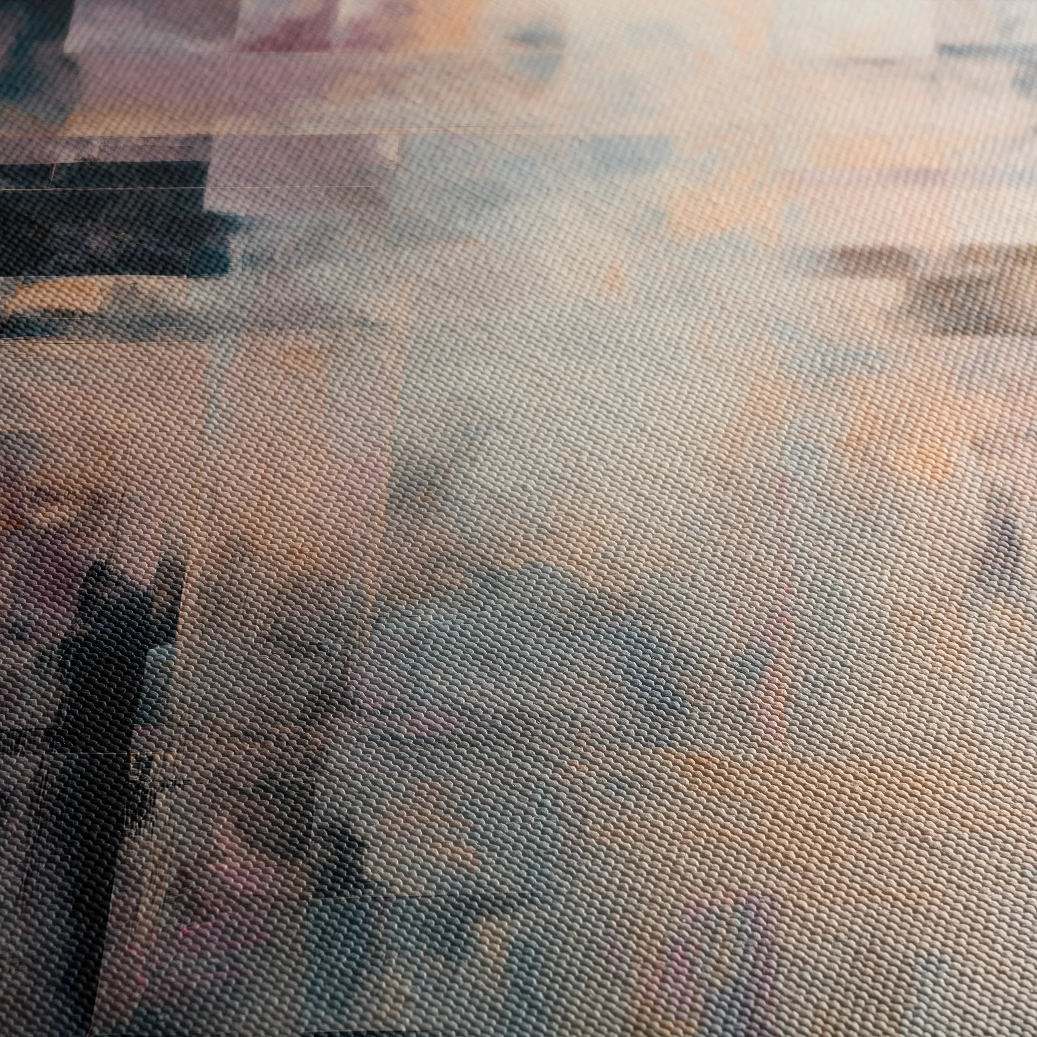 Abstract 1111 Canvas Art 16" x 16" / 40 x 40 cm / Black