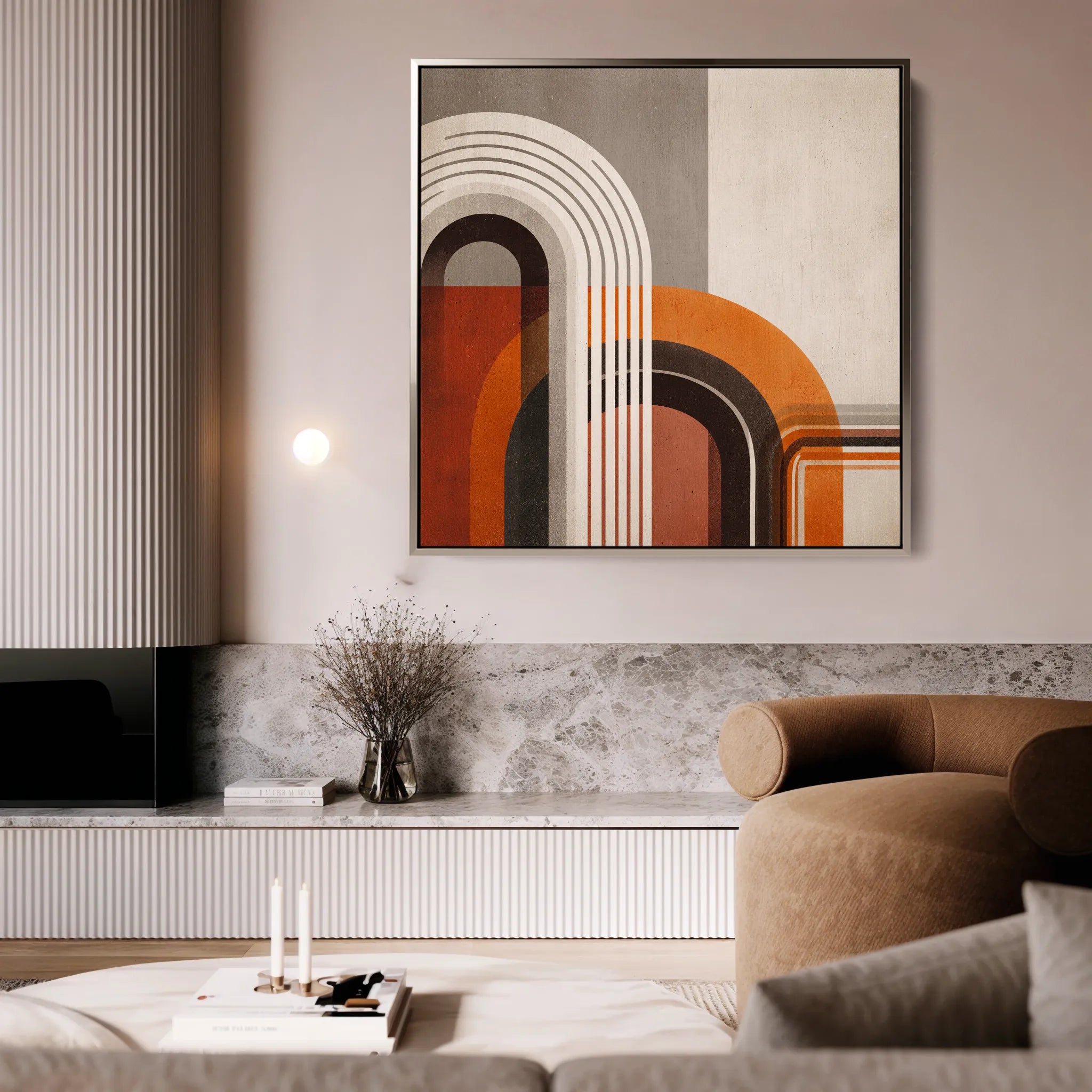 Abstract 1112 Canvas Art 16" x 16" / 40 x 40 cm / Black