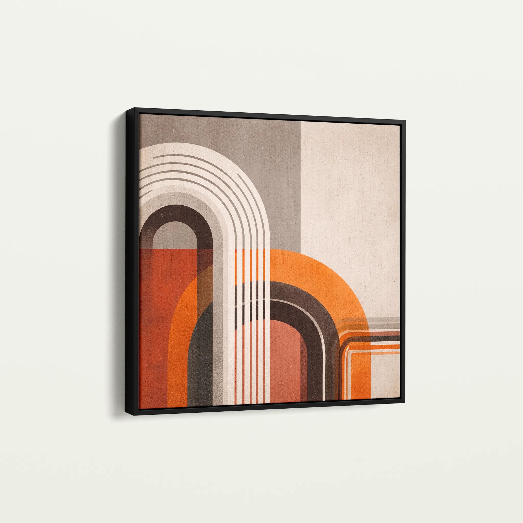 Abstract 1112 Canvas Art 16" x 16" / 40 x 40 cm / Black