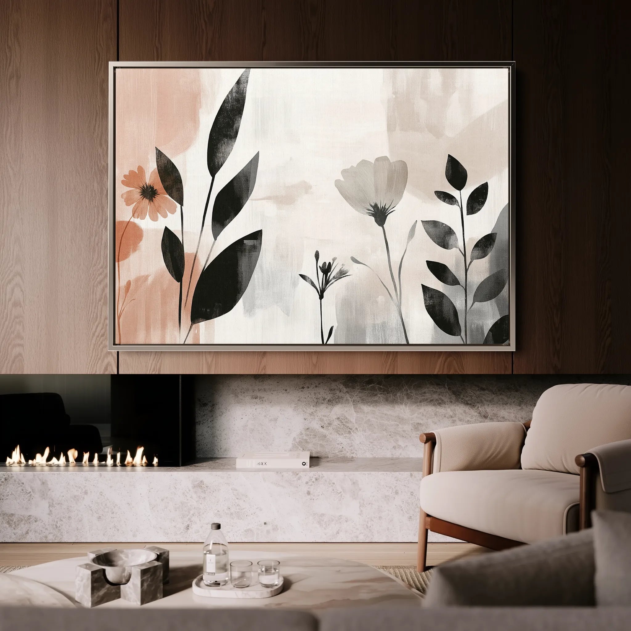 Boho 112 Canvas Art 18" x 24" / 45 x 60 cm / Black