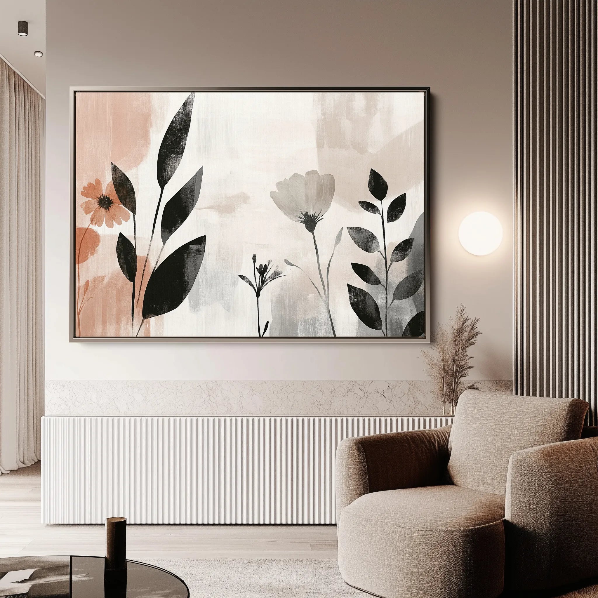 Boho 112 Canvas Art 18" x 24" / 45 x 60 cm / Black