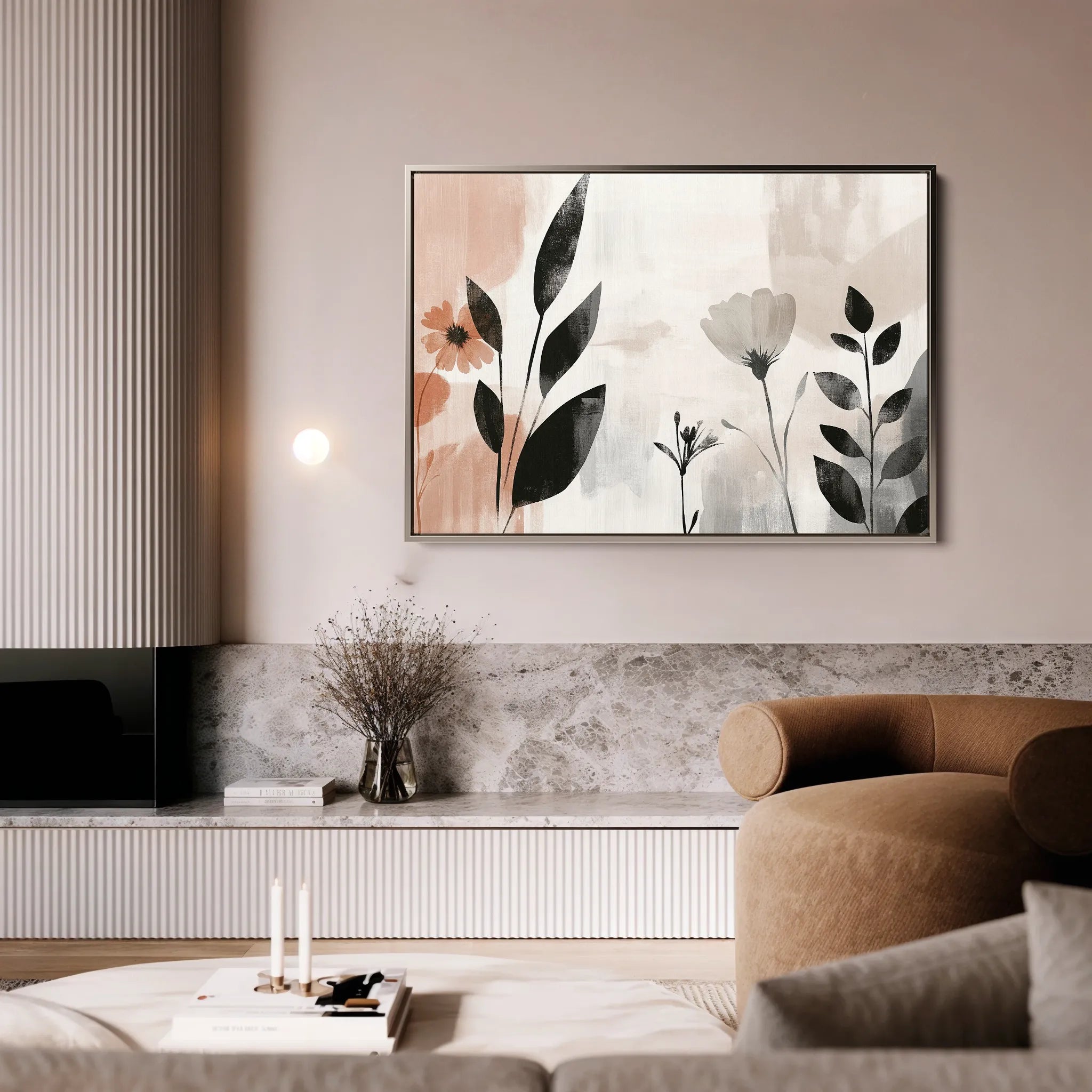 Boho 112 Canvas Art 18" x 24" / 45 x 60 cm / Black