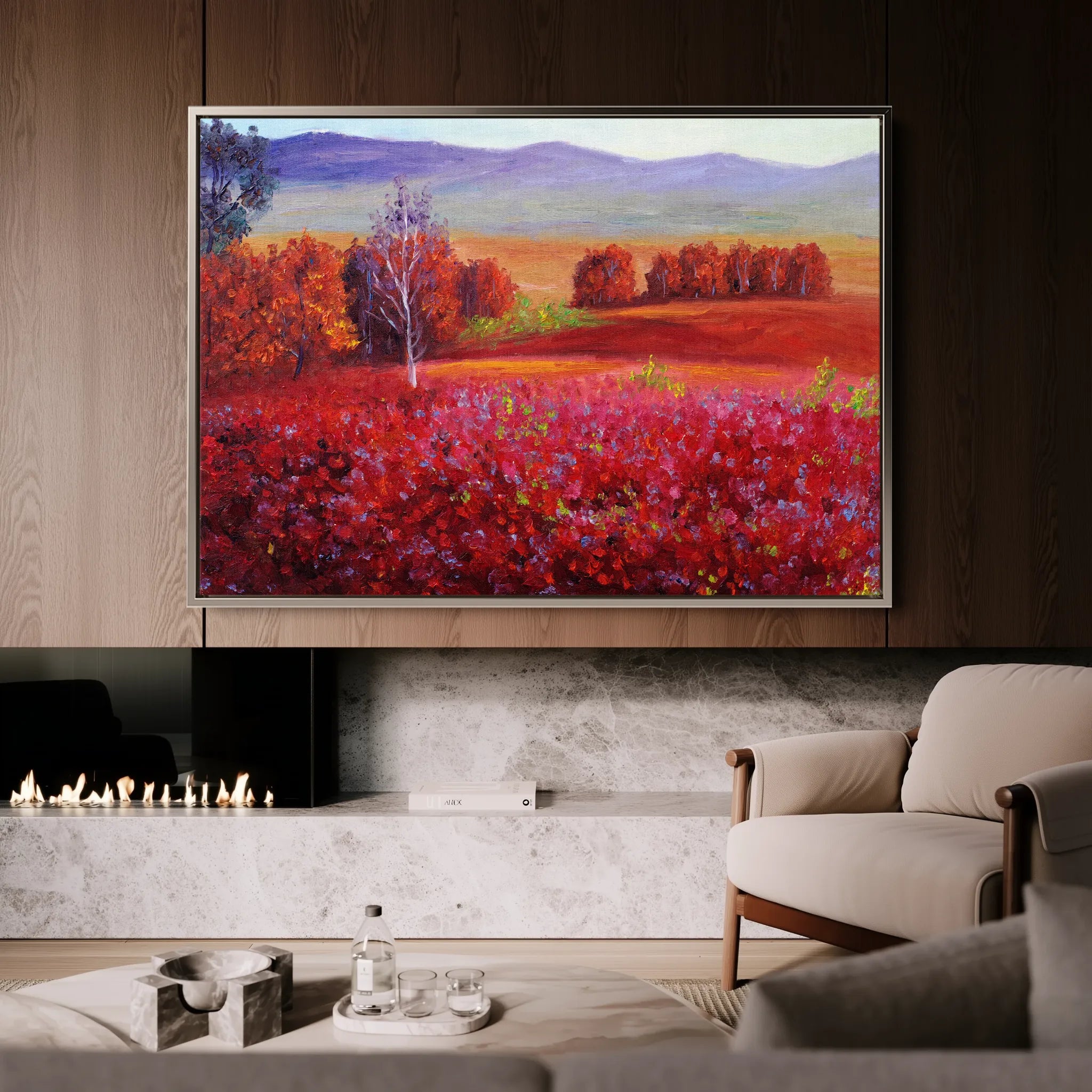 Landscape 112 Canvas Art 18" x 24" / 45 x 60 cm / Black