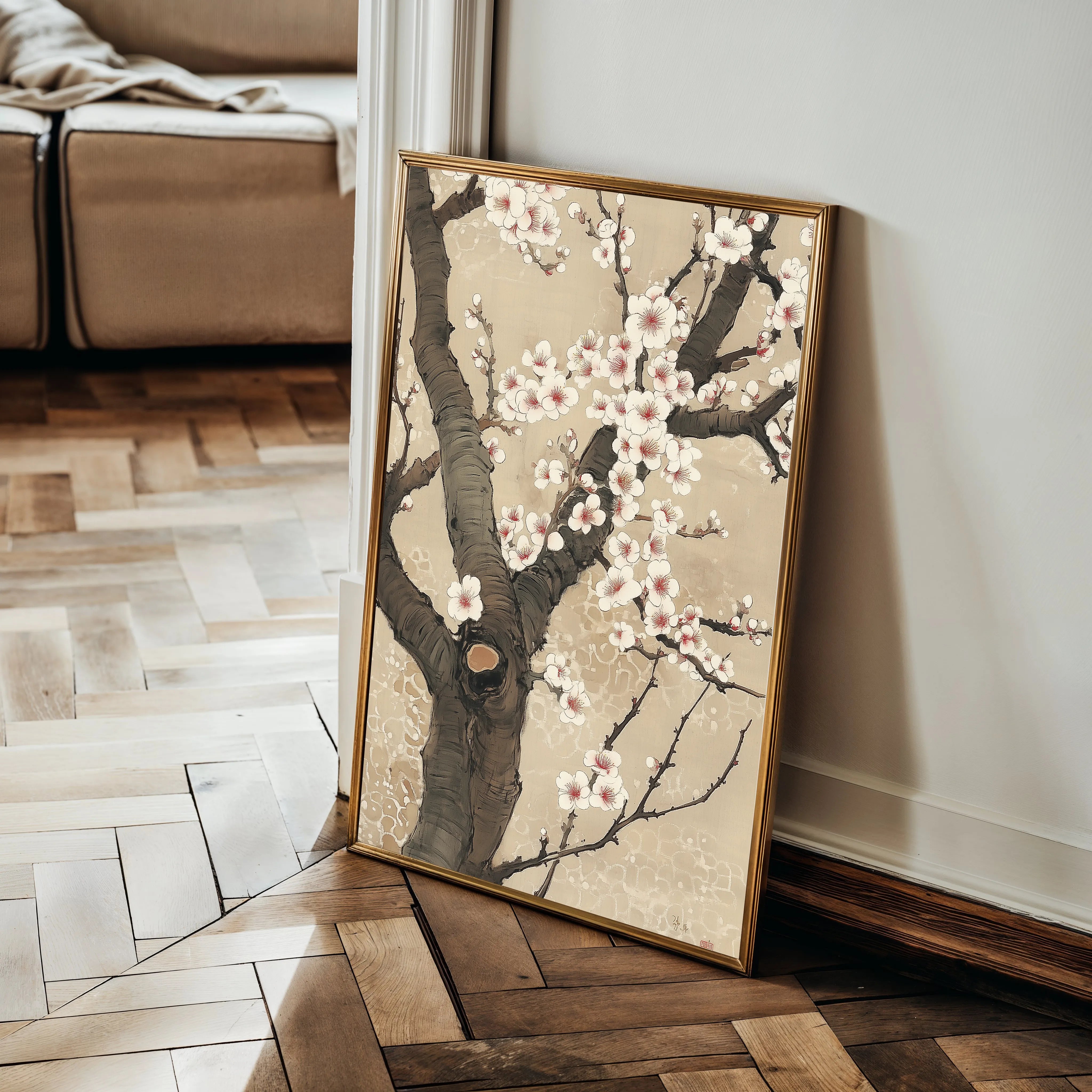 Floral 1128 Canvas Art 18" x 24" / 45 x 60 cm / Black