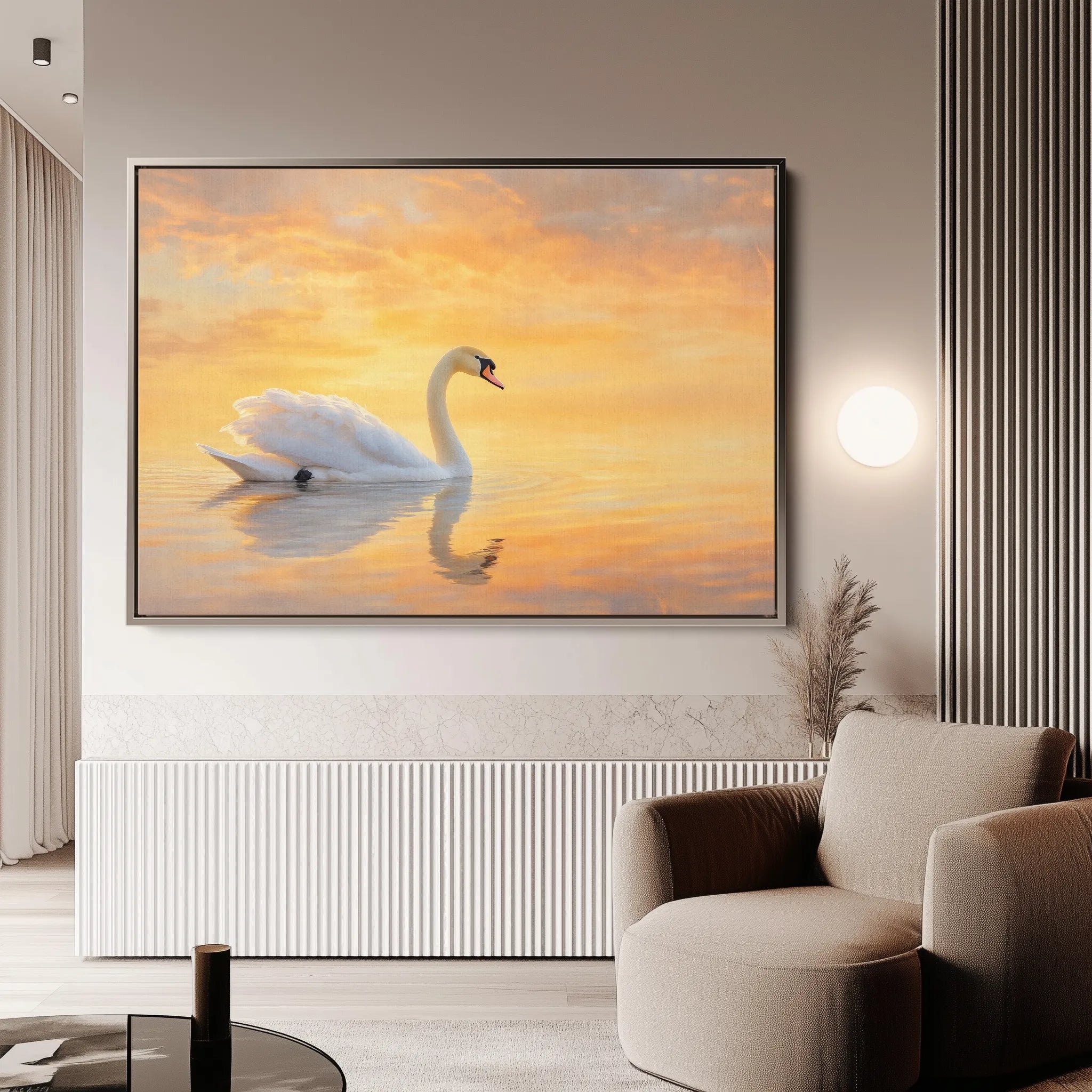 Animals 113 Canvas Art 18" x 24" / 45 x 60 cm / Black