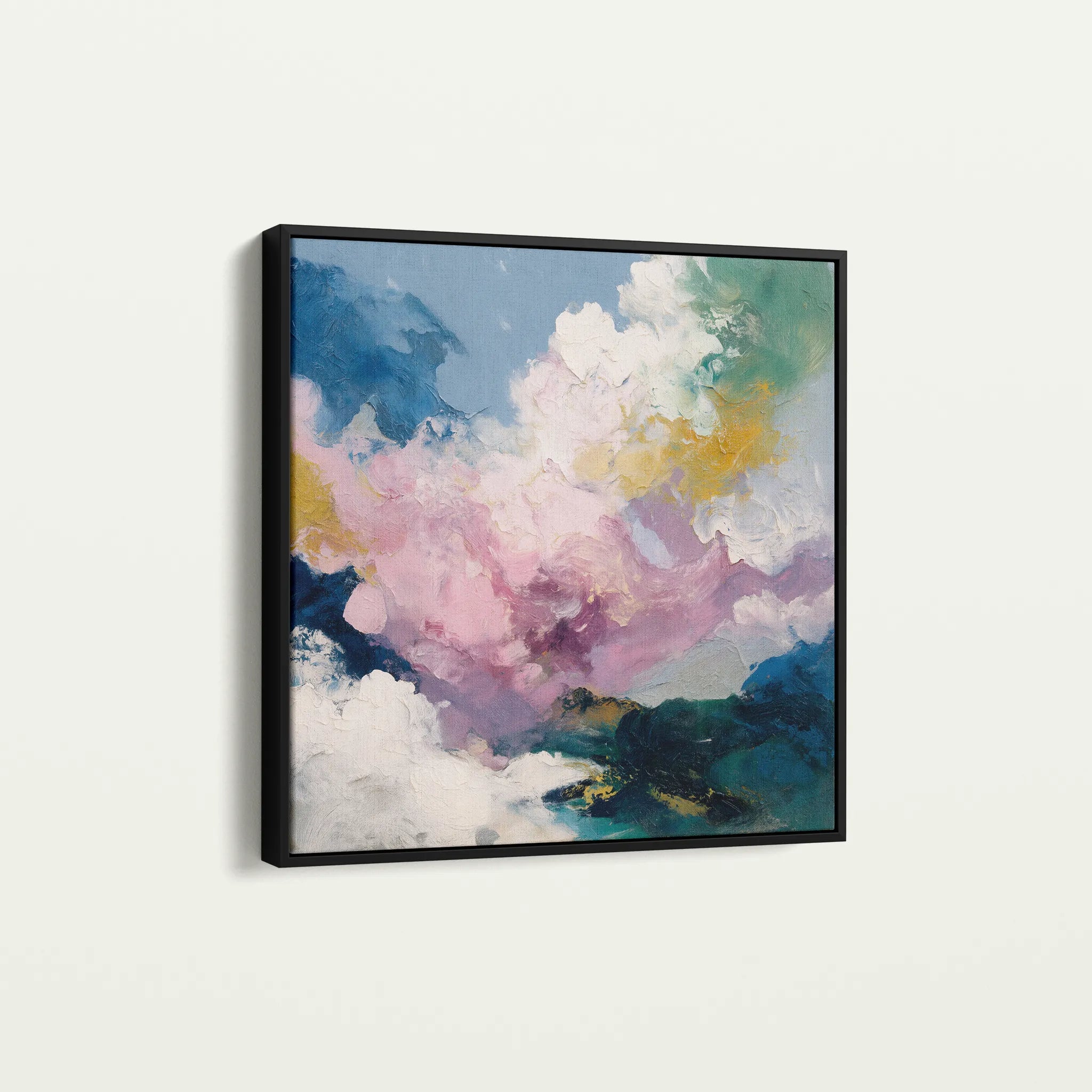 Abstract 1131 Canvas Art 16" x 16" / 40 x 40 cm / Black