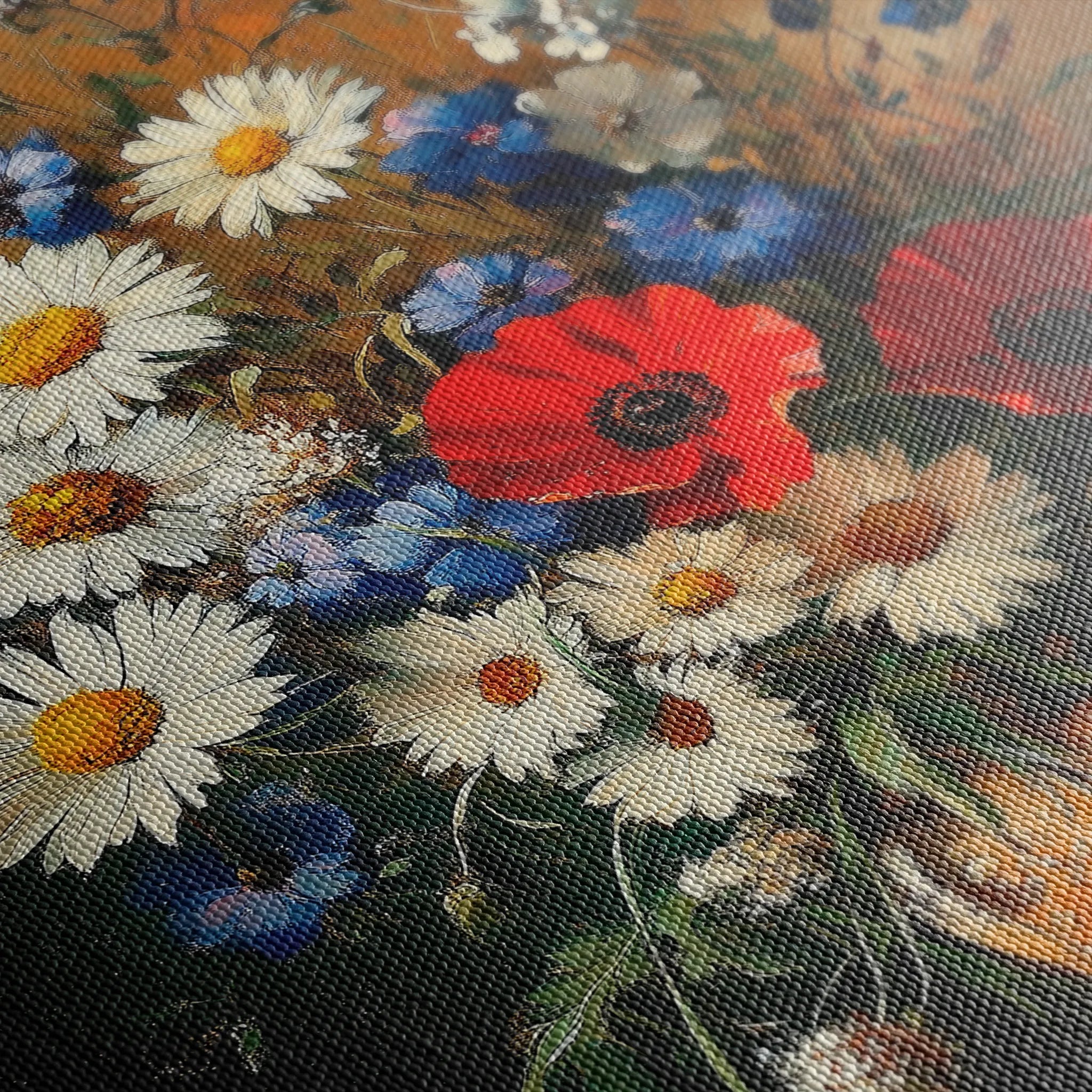 Floral 1135 Canvas Art 18" x 24" / 45 x 60 cm / Black