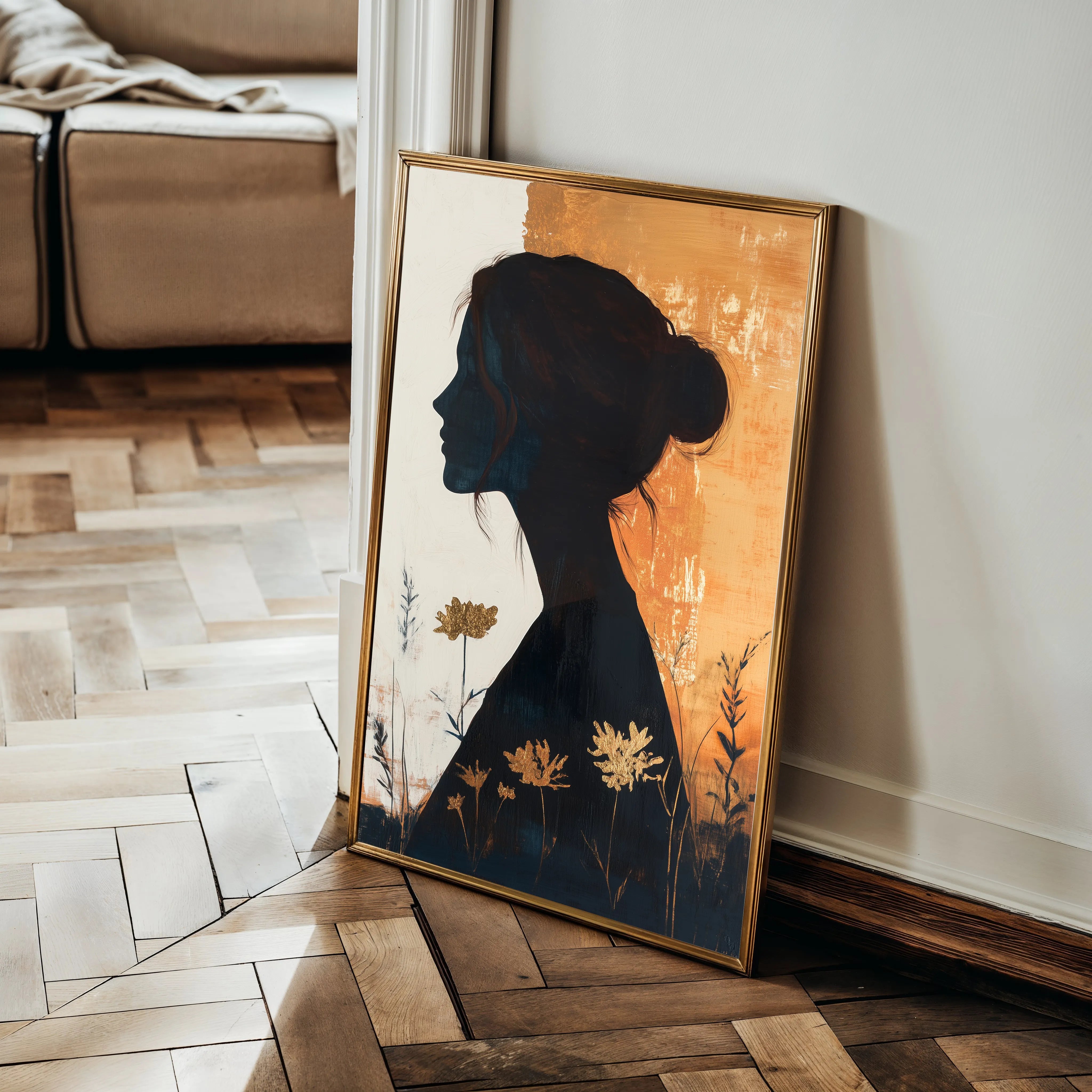 Portrait 114 Canvas Art 18" x 24" / 45 x 60 cm / Black