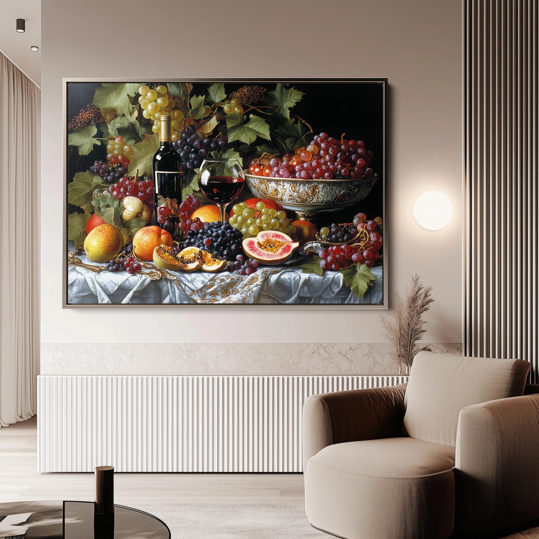 Floral 1142 Canvas Art 18" x 24" / 45 x 60 cm / Black
