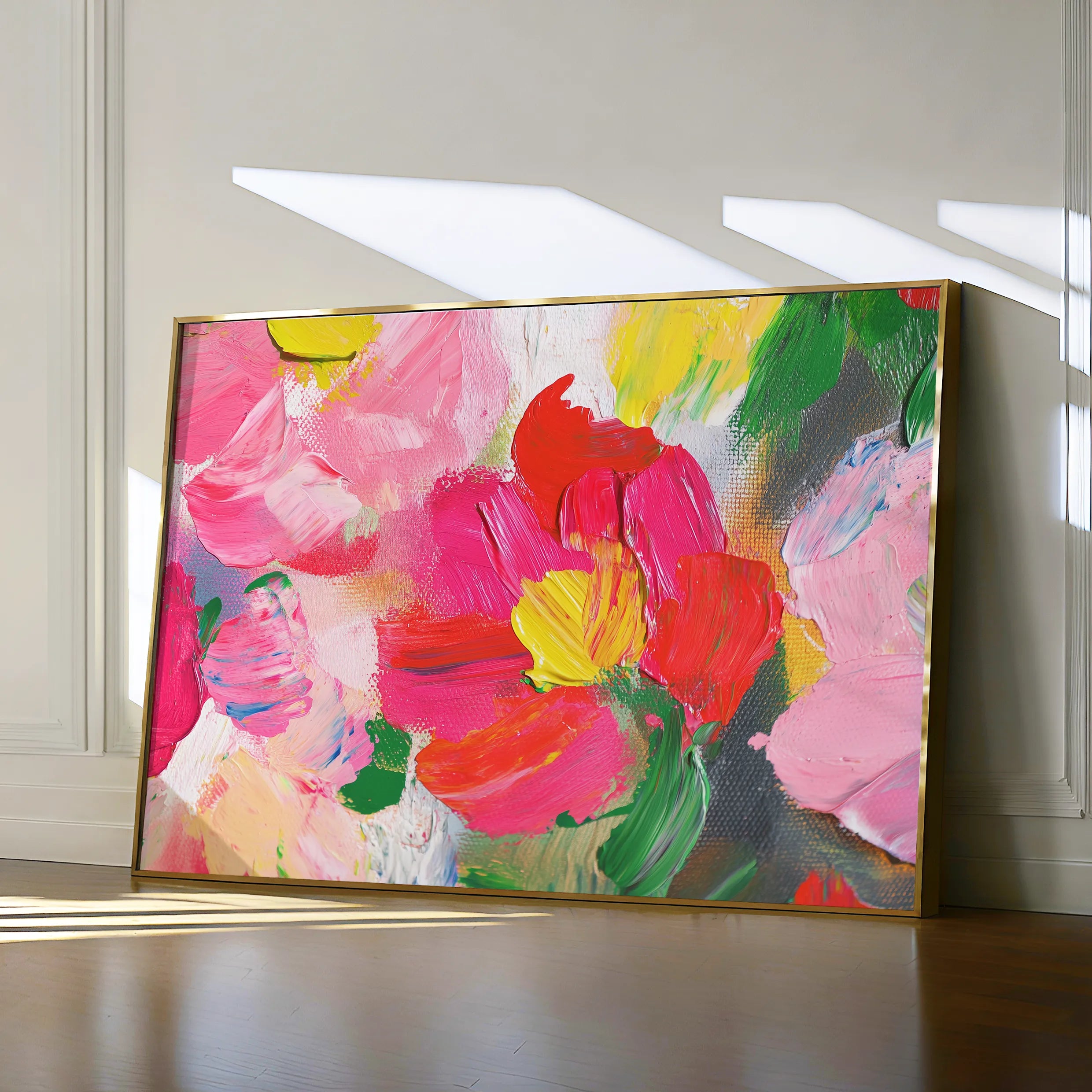 Floral 1143 Canvas Art 18" x 24" / 45 x 60 cm / Black