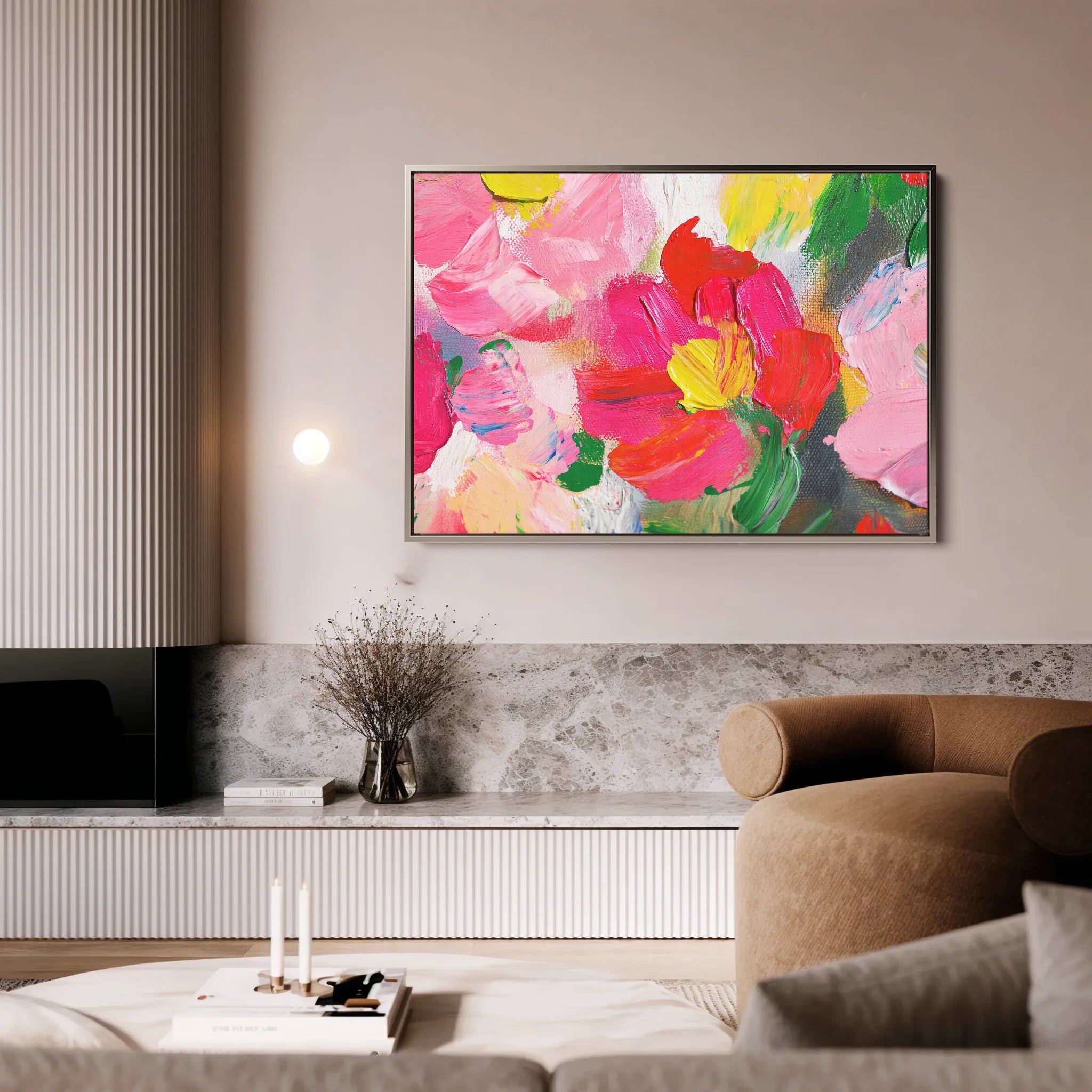 Floral 1143 Canvas Art 18" x 24" / 45 x 60 cm / Black