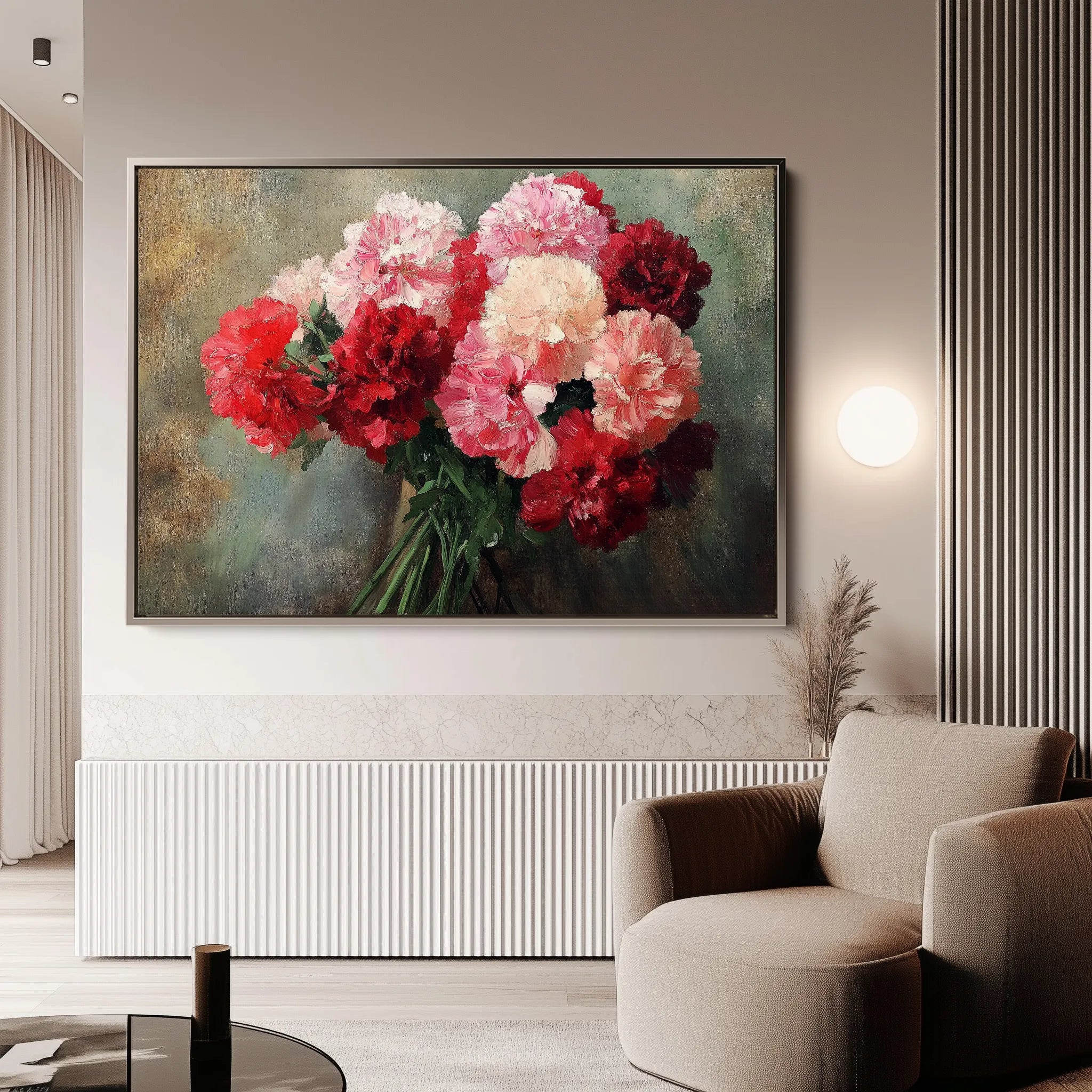 Floral 1145 Canvas Art 18" x 24" / 45 x 60 cm / Black