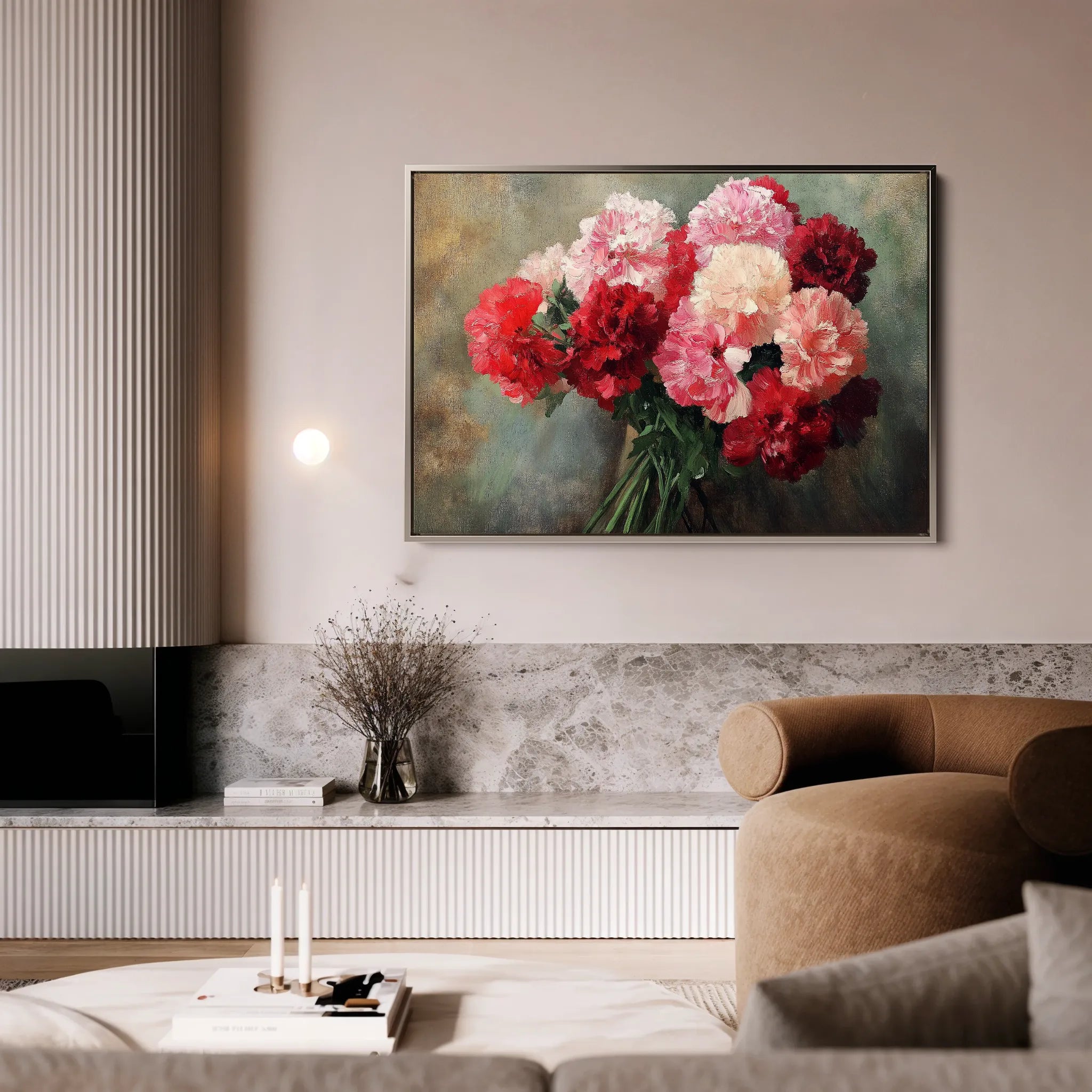 Floral 1145 Canvas Art 18" x 24" / 45 x 60 cm / Black
