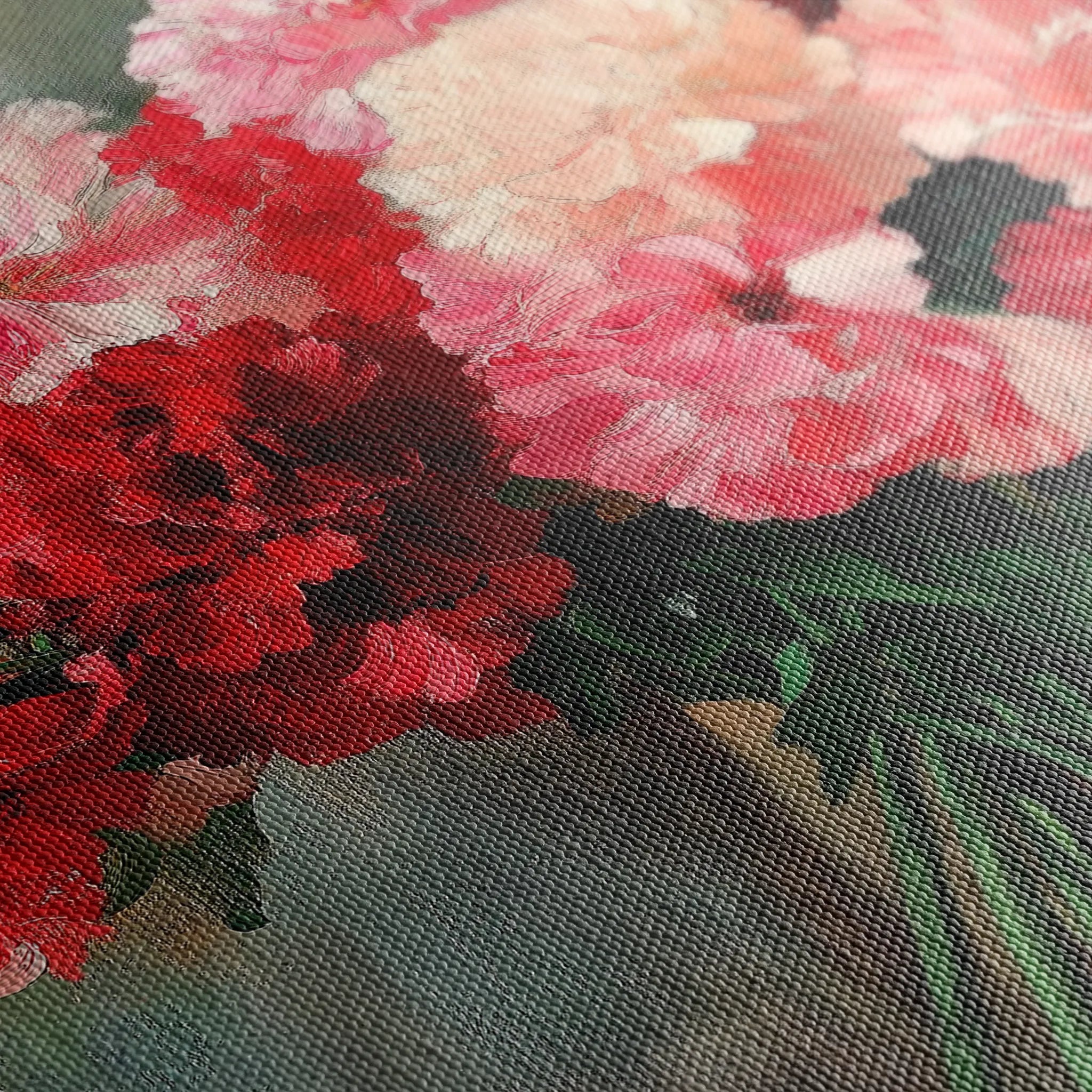 Floral 1145 Canvas Art 18" x 24" / 45 x 60 cm / Black