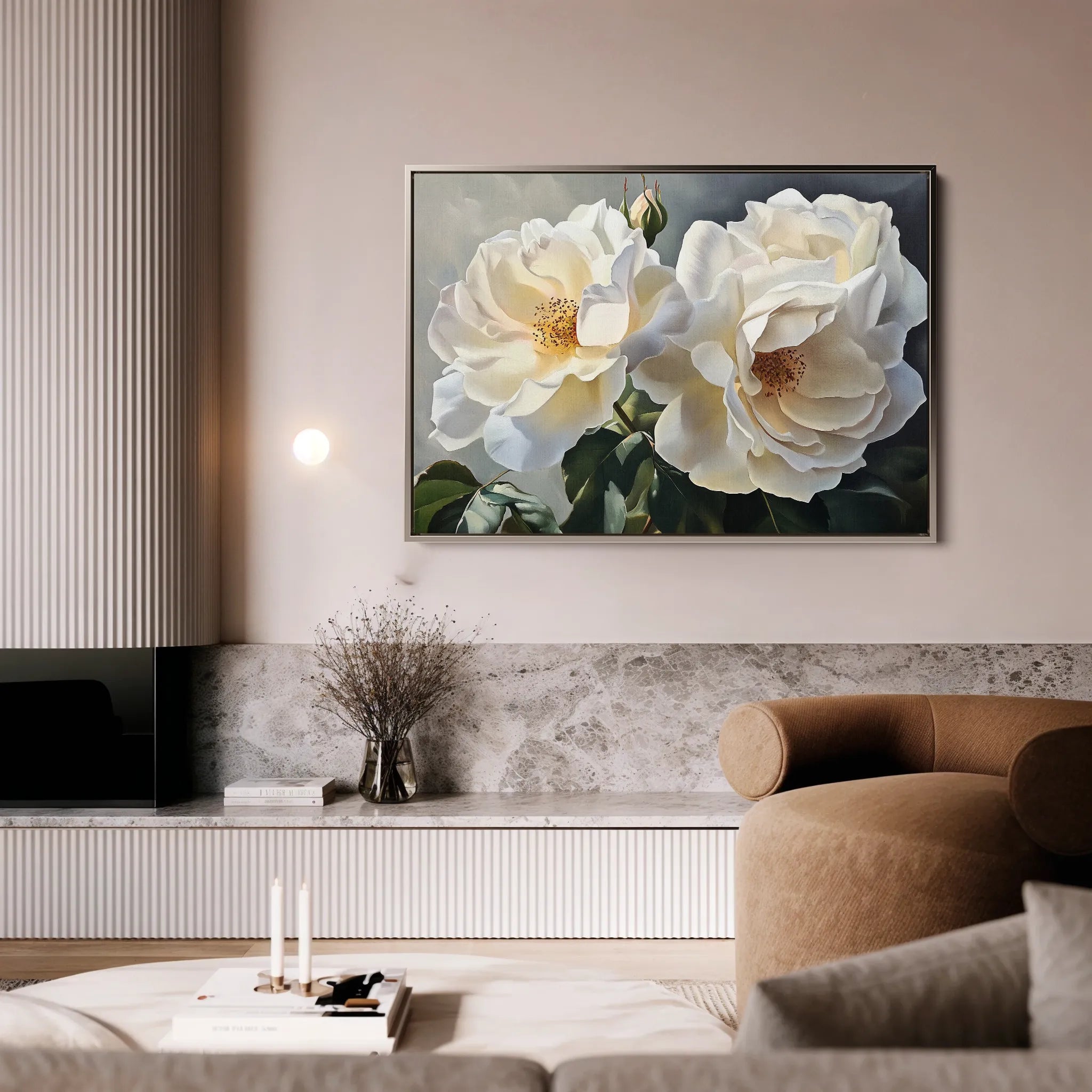 Floral 1147 Canvas Art 18" x 24" / 45 x 60 cm / Black