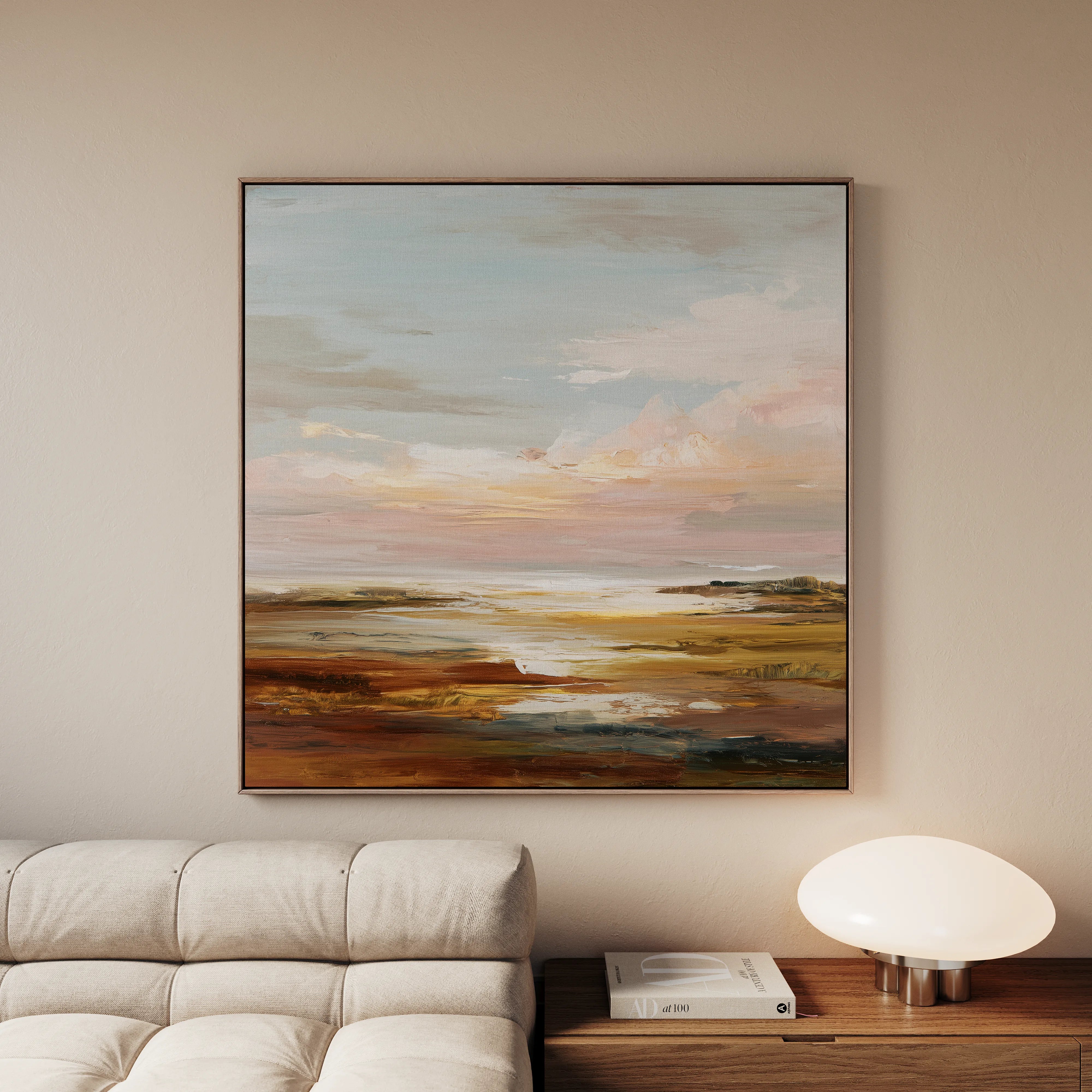 Abstract 1149 Canvas Art 16" x 16" / 40 x 40 cm / Black