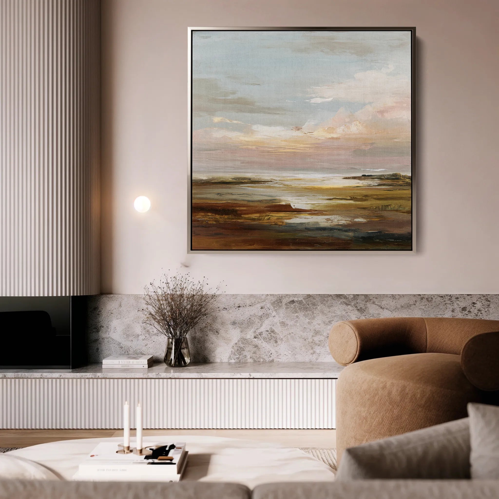 Abstract 1149 Canvas Art 16" x 16" / 40 x 40 cm / Black