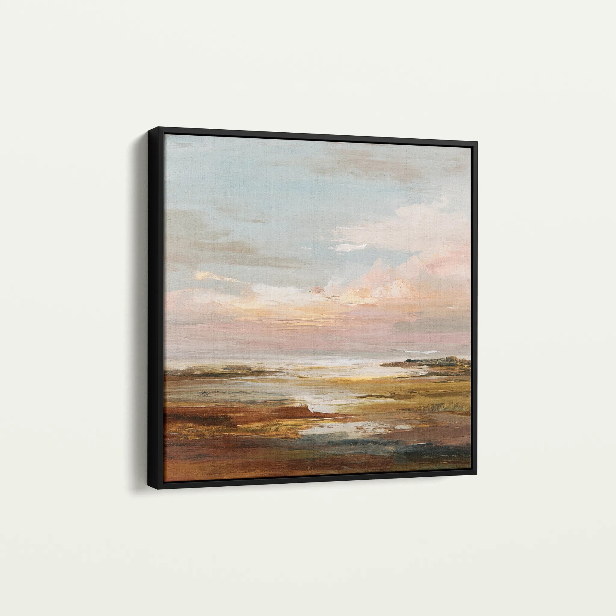 Abstract 1149 Canvas Art 16" x 16" / 40 x 40 cm / Black