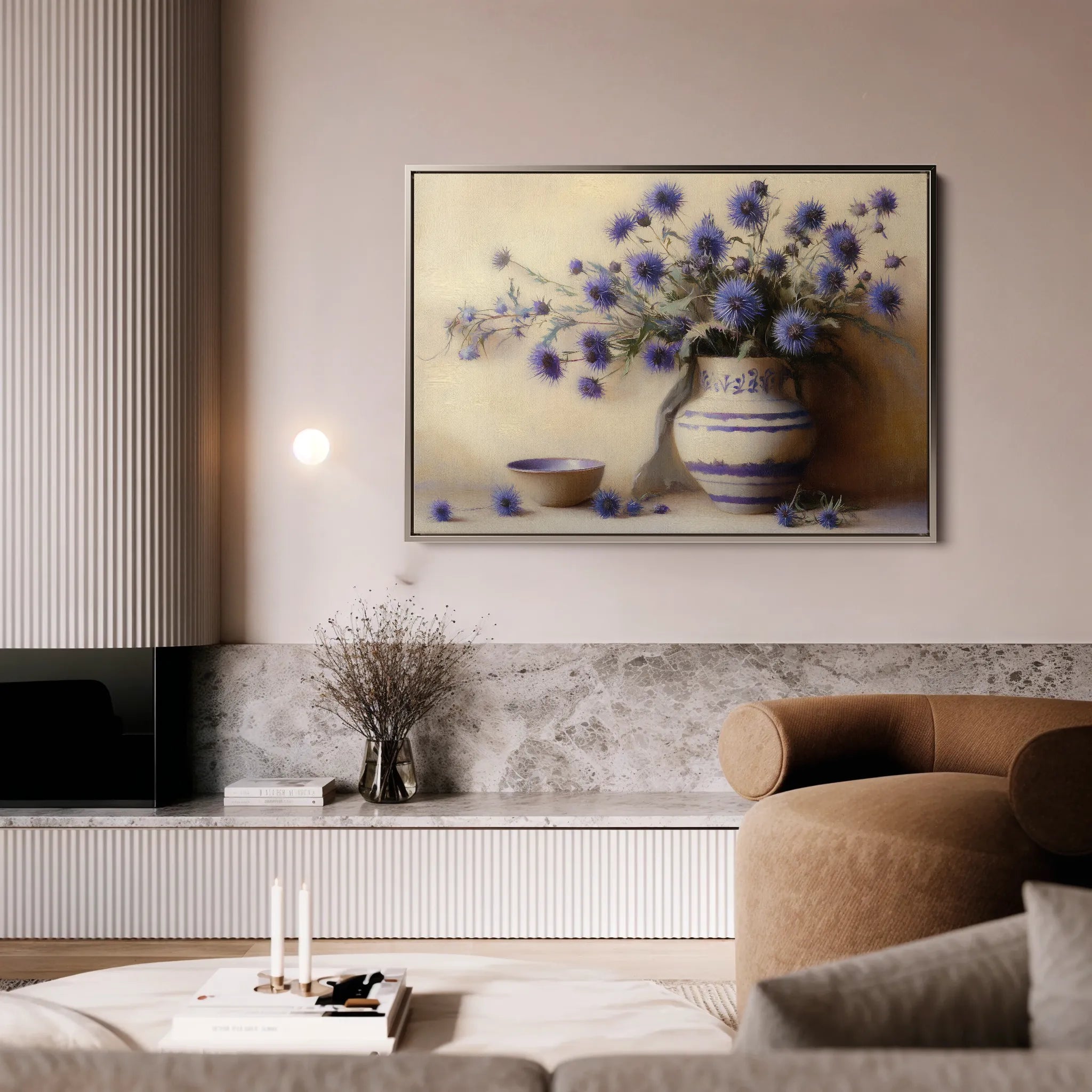 Floral 1149 Canvas Art 18" x 24" / 45 x 60 cm / Black