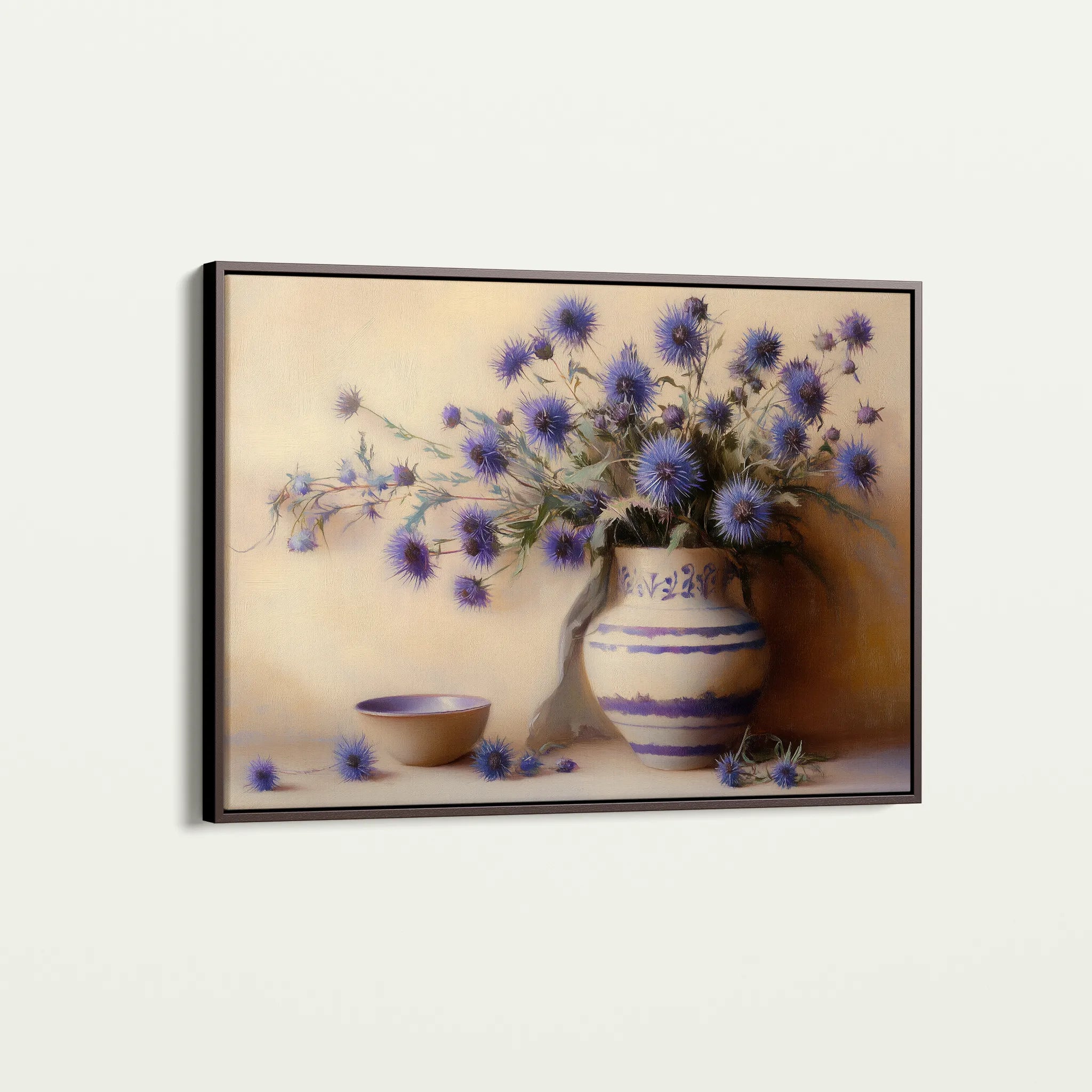 Floral 1149 Canvas Art 18" x 24" / 45 x 60 cm / Black